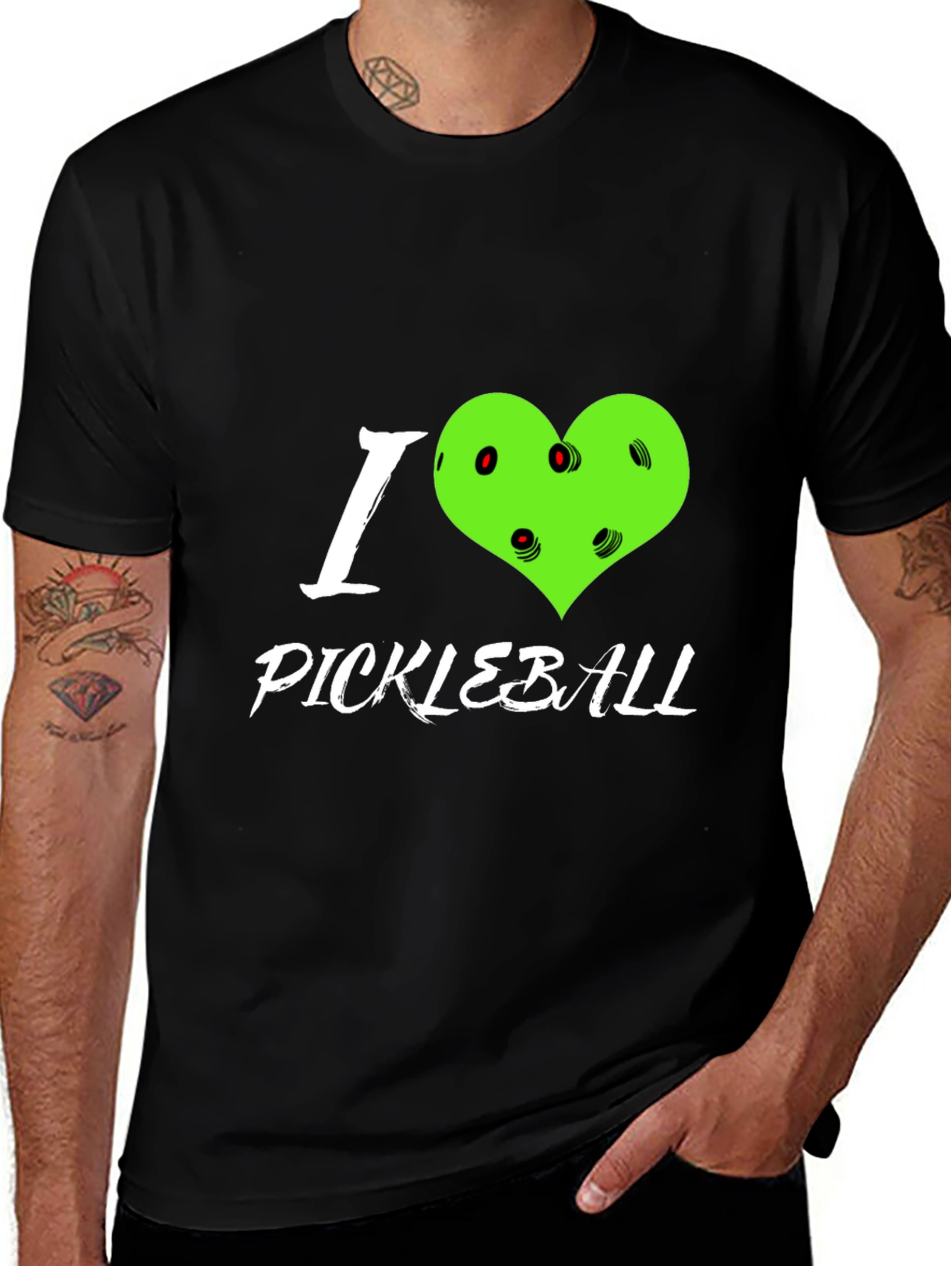 Variant 12 of I Love Pickleball Heart T-Shirt
