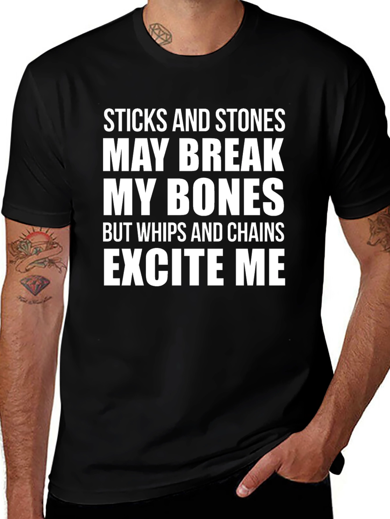 Variant 4 of Sticks and Stones Graphic Tee