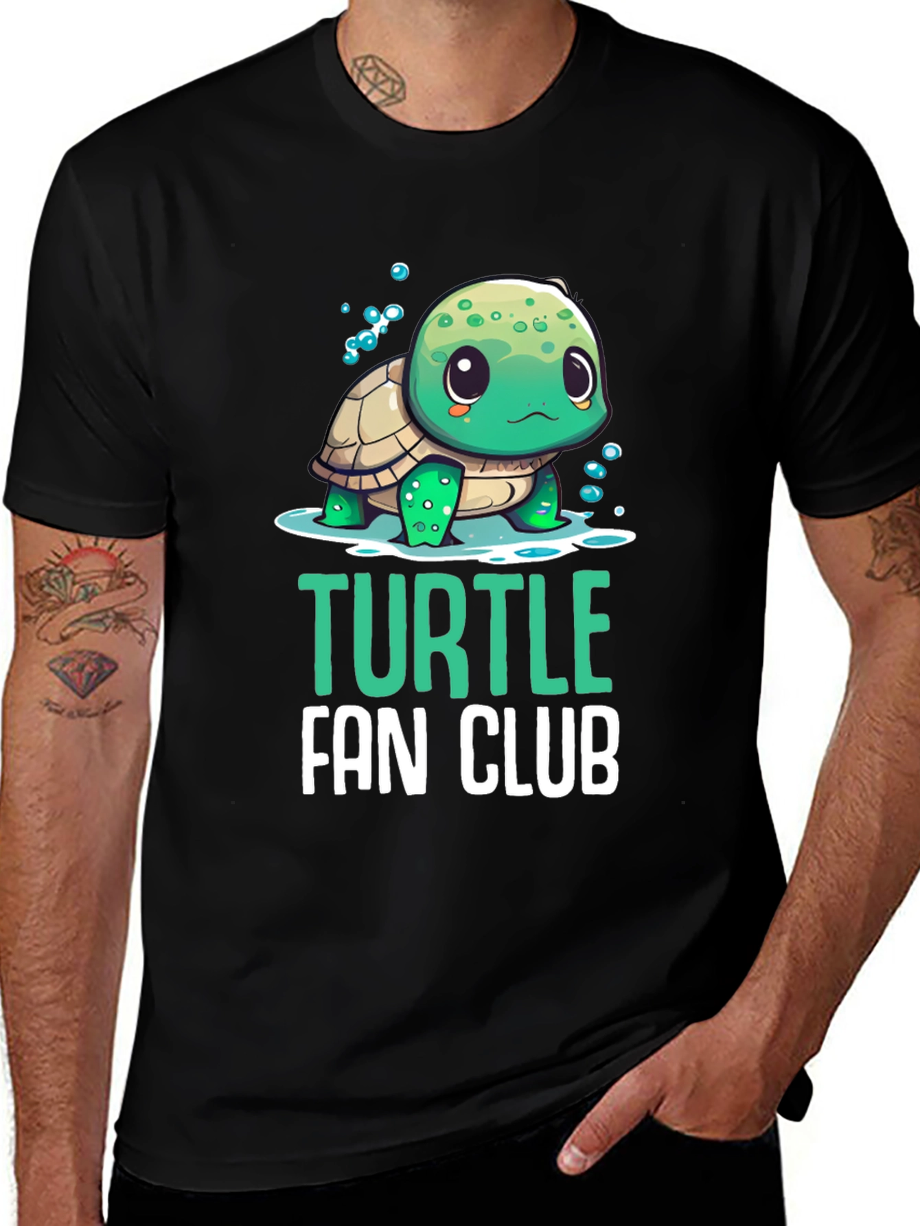Black Turtle Fan Club Black T-Shirt main image