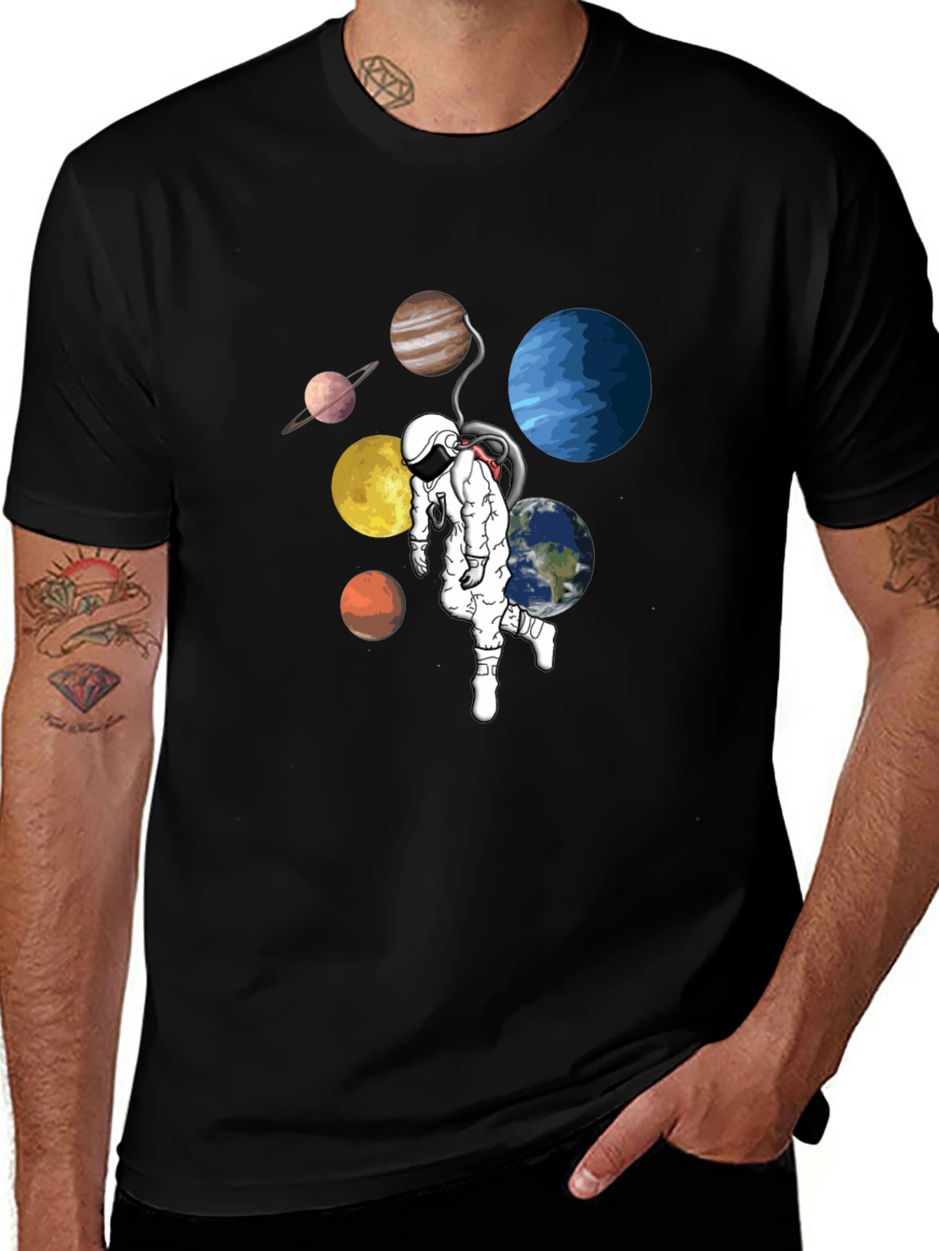 Variant 13 of Planetary Astronaut Black T-Shirt