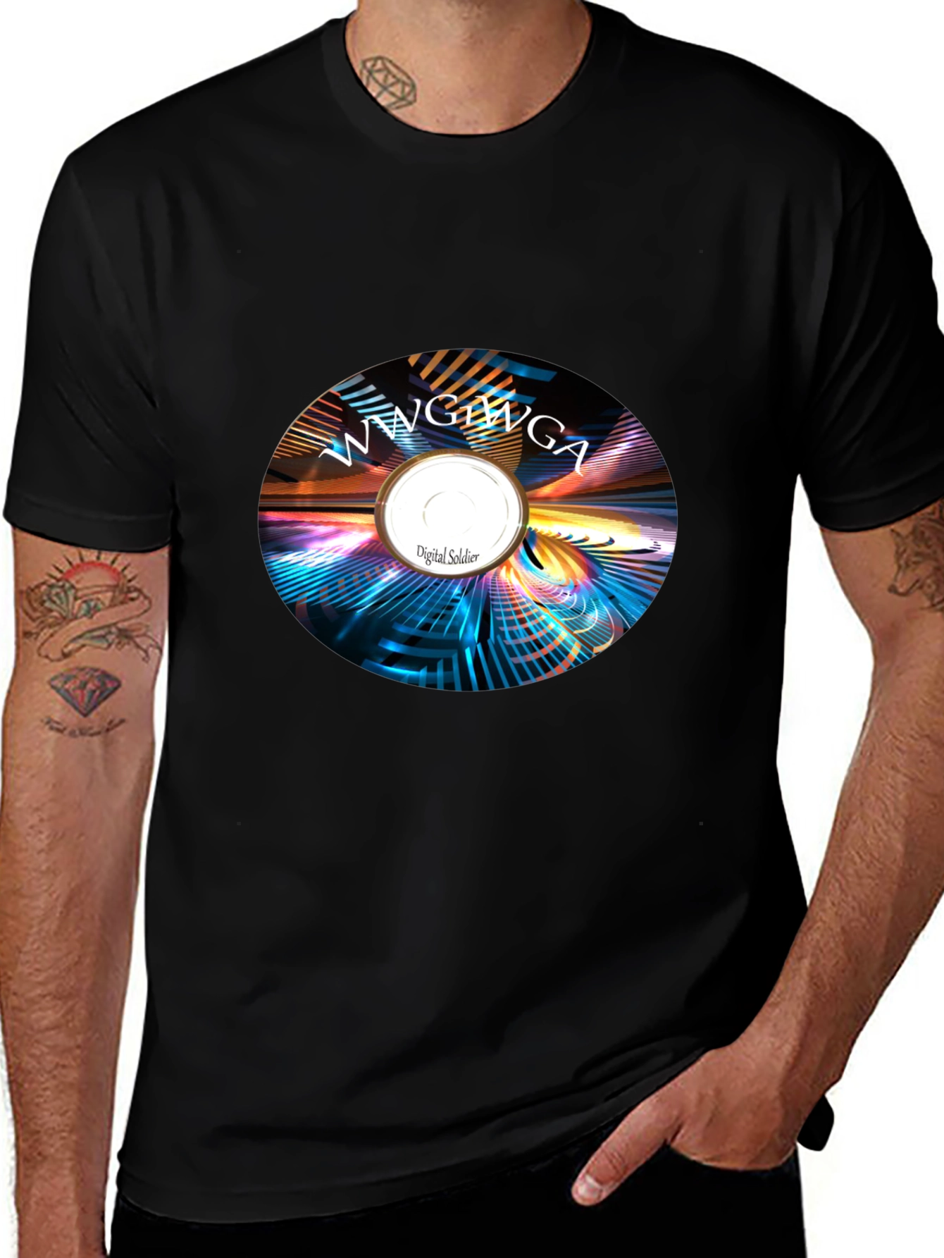Variant 11 of Abstract Digital Soldier Graphic Tee