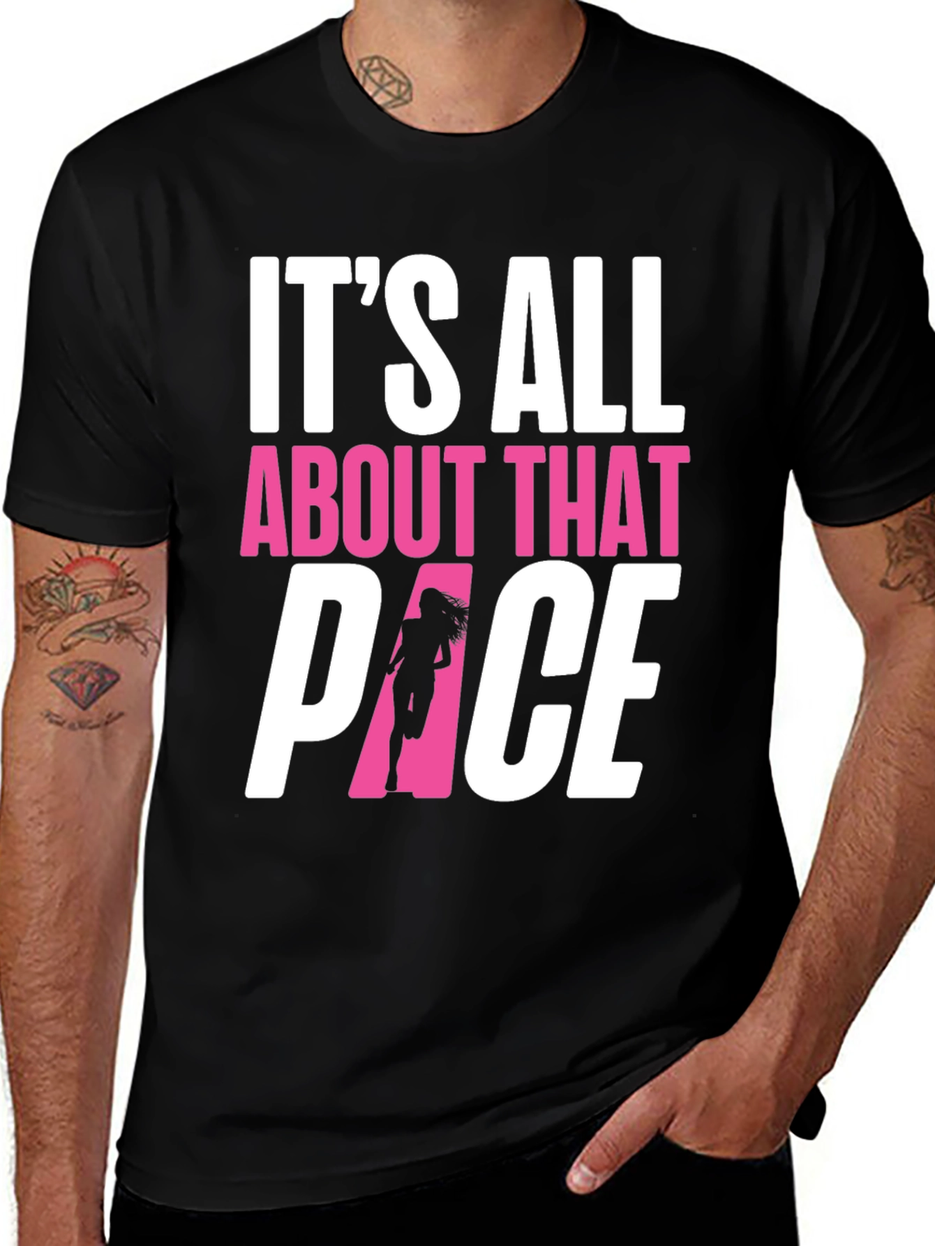Variant 13 of It's All About That Pace Black T-Shirt