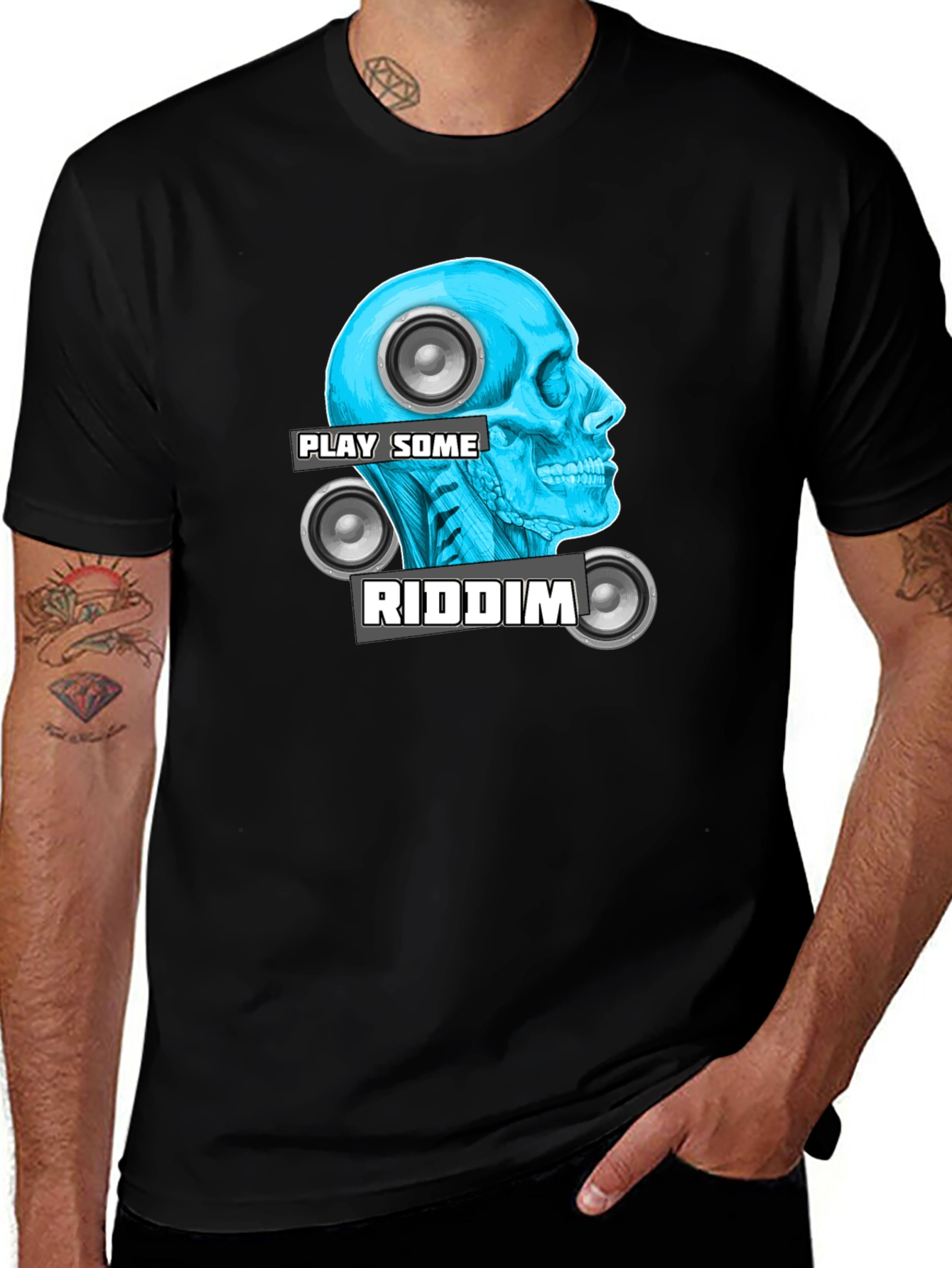 Variant 29 of Play Some Riddim T-Shirt - Cool Graphic Tee