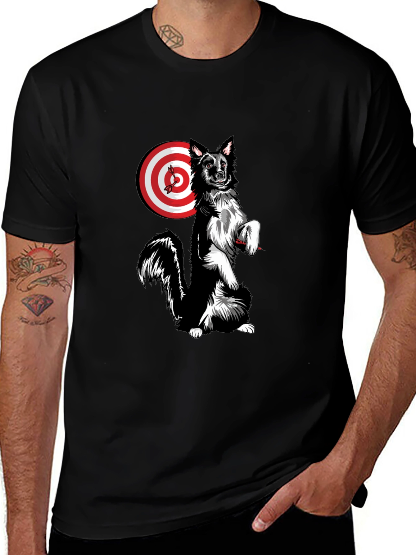 Dog Target T-Shirt - Unique Graphic Tee