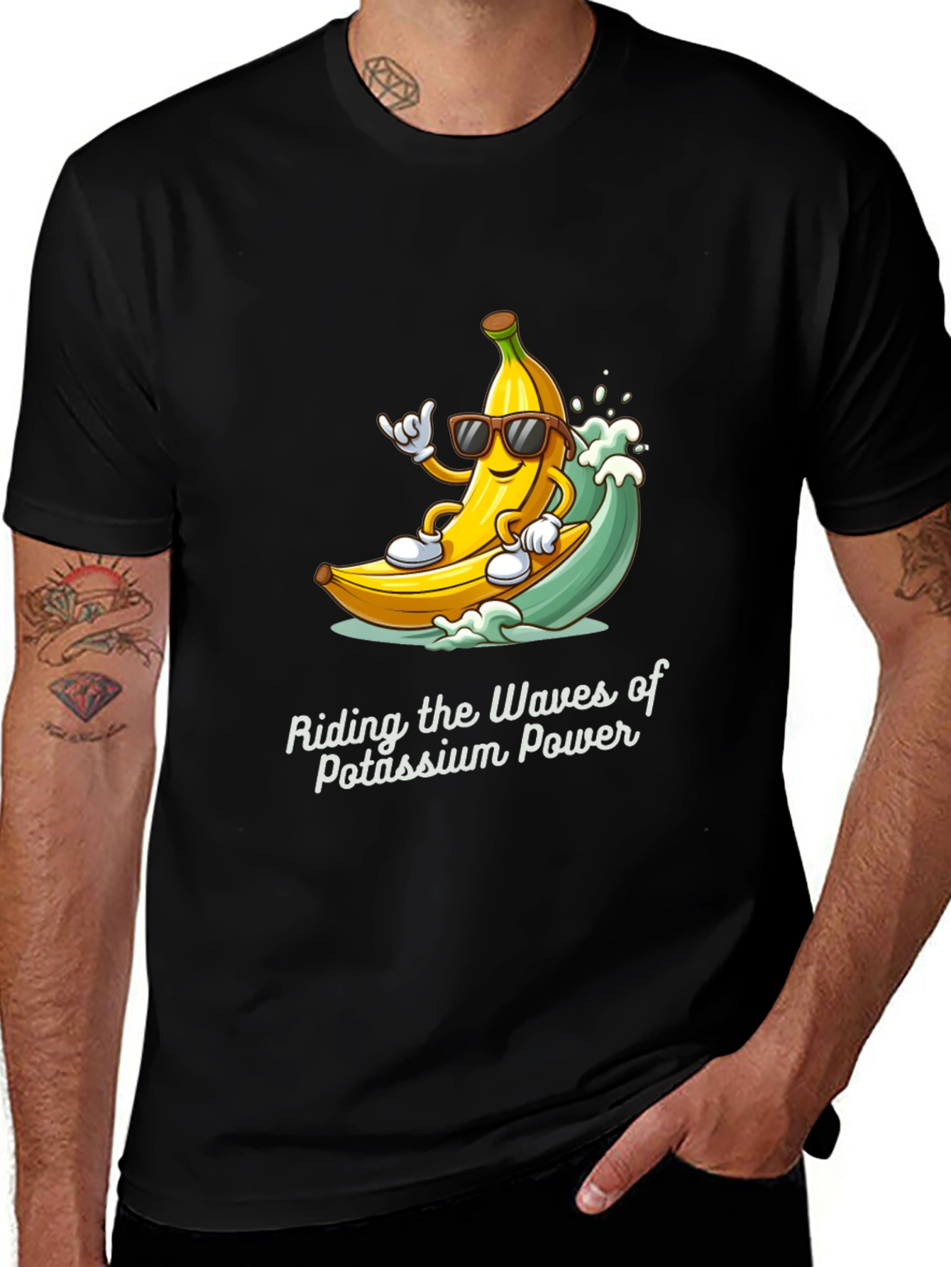 Variant 15 of Banana Surfing T-Shirt - Potassium Power Tee