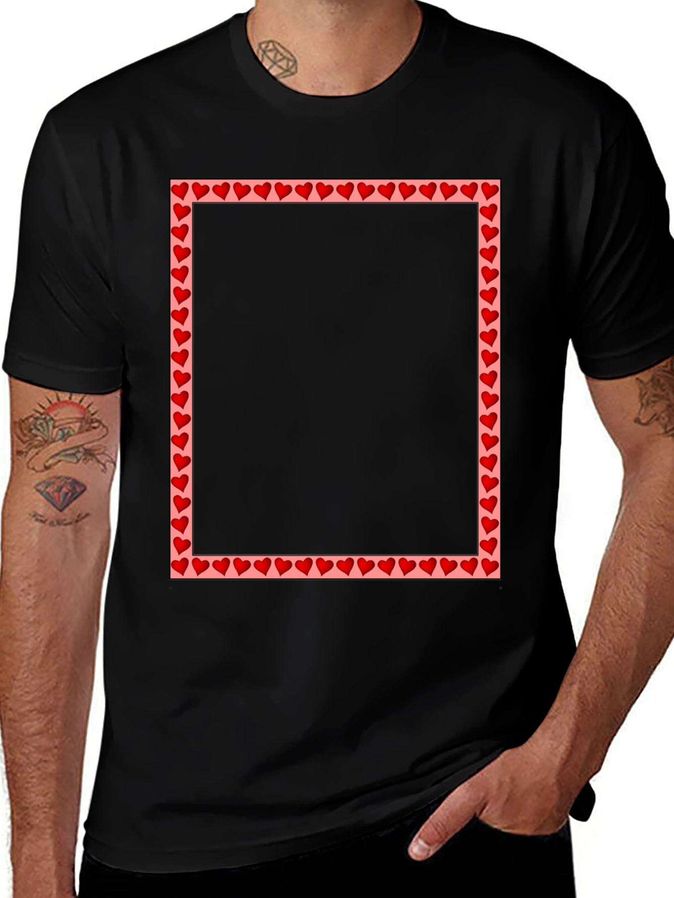 Variant 13 of Black Heart Frame T-Shirt
