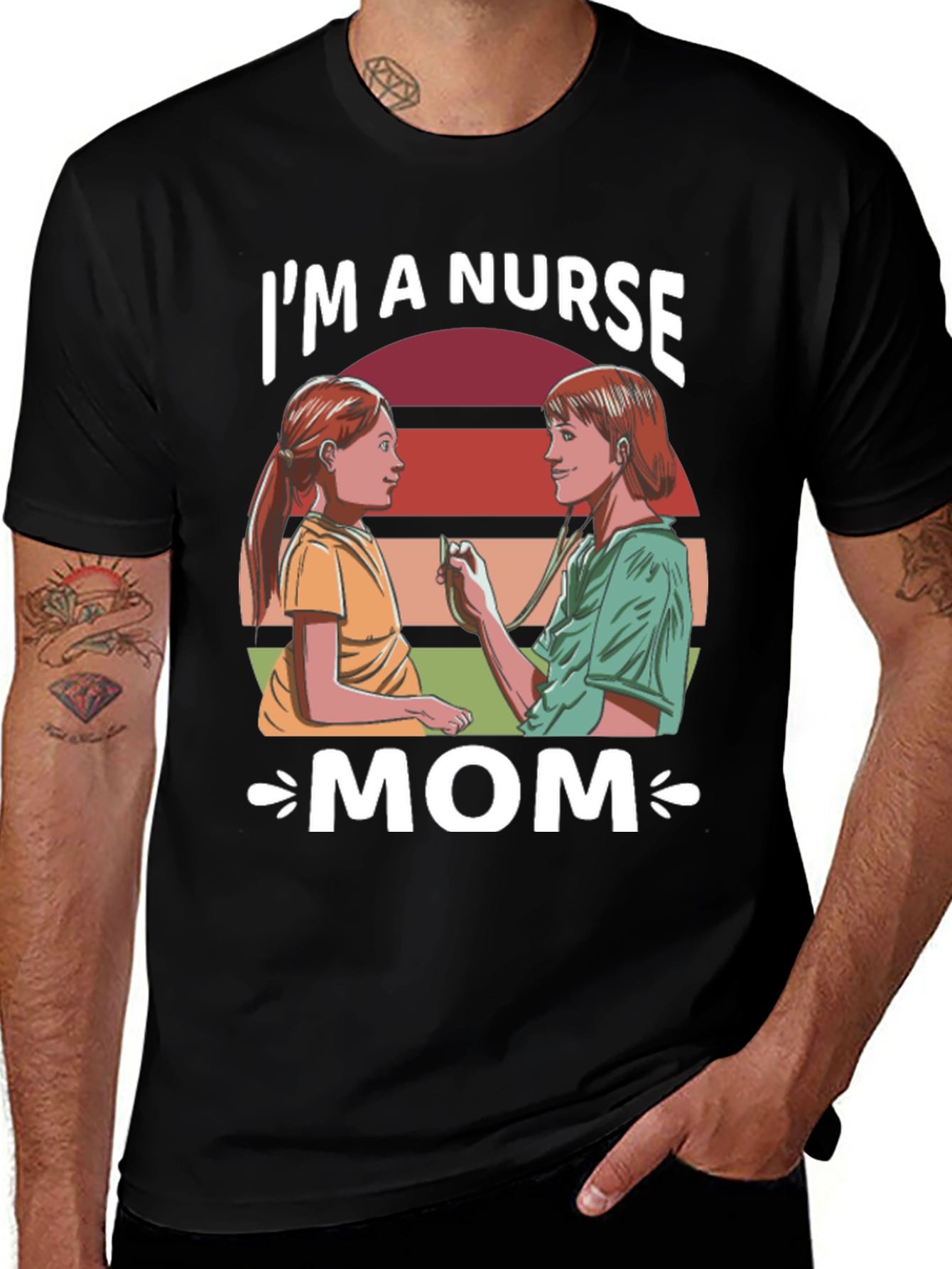 Variant 22 of I'm a Nurse Mom Graphic T-Shirt