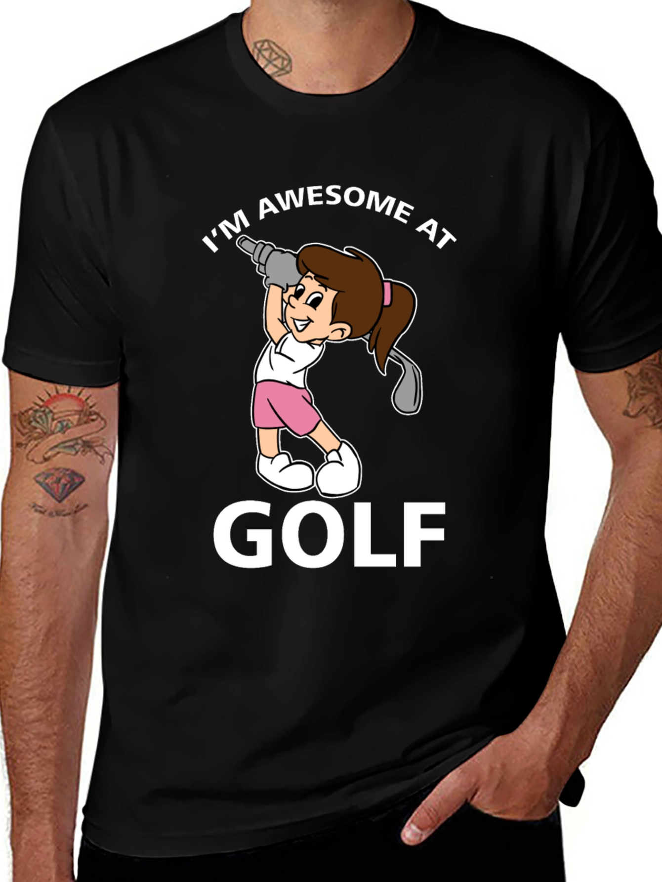 Variant 2 of Awesome at Golf Graphic T-Shirt