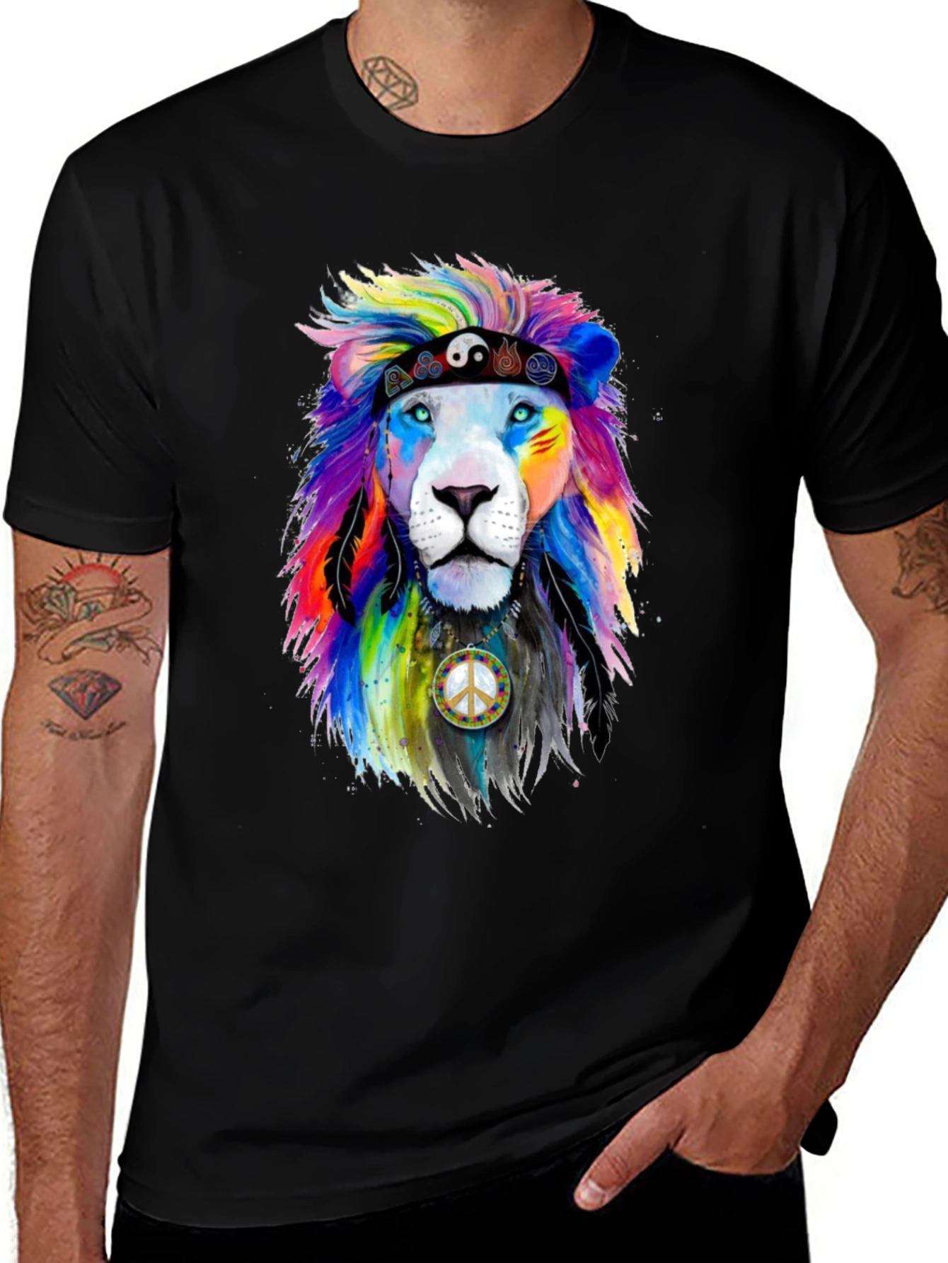 Rainbow Lion Peace T-Shirt