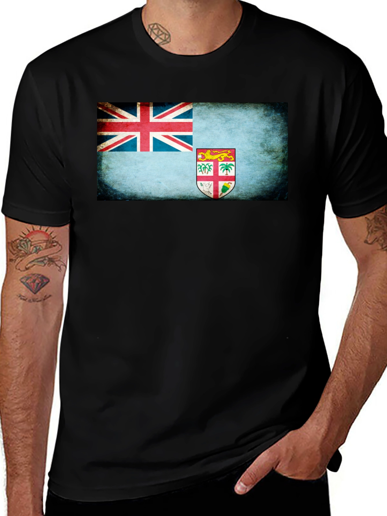 Fiji Flag Graphic T-Shirt - Island Nation Pride Tee