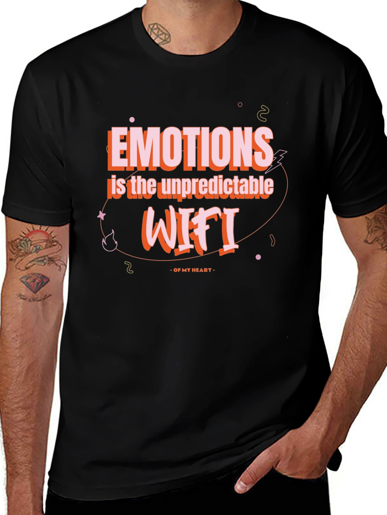 Variant 25 of Emotions WiFi Graphic Tee - Unisex Casual T-Shirt