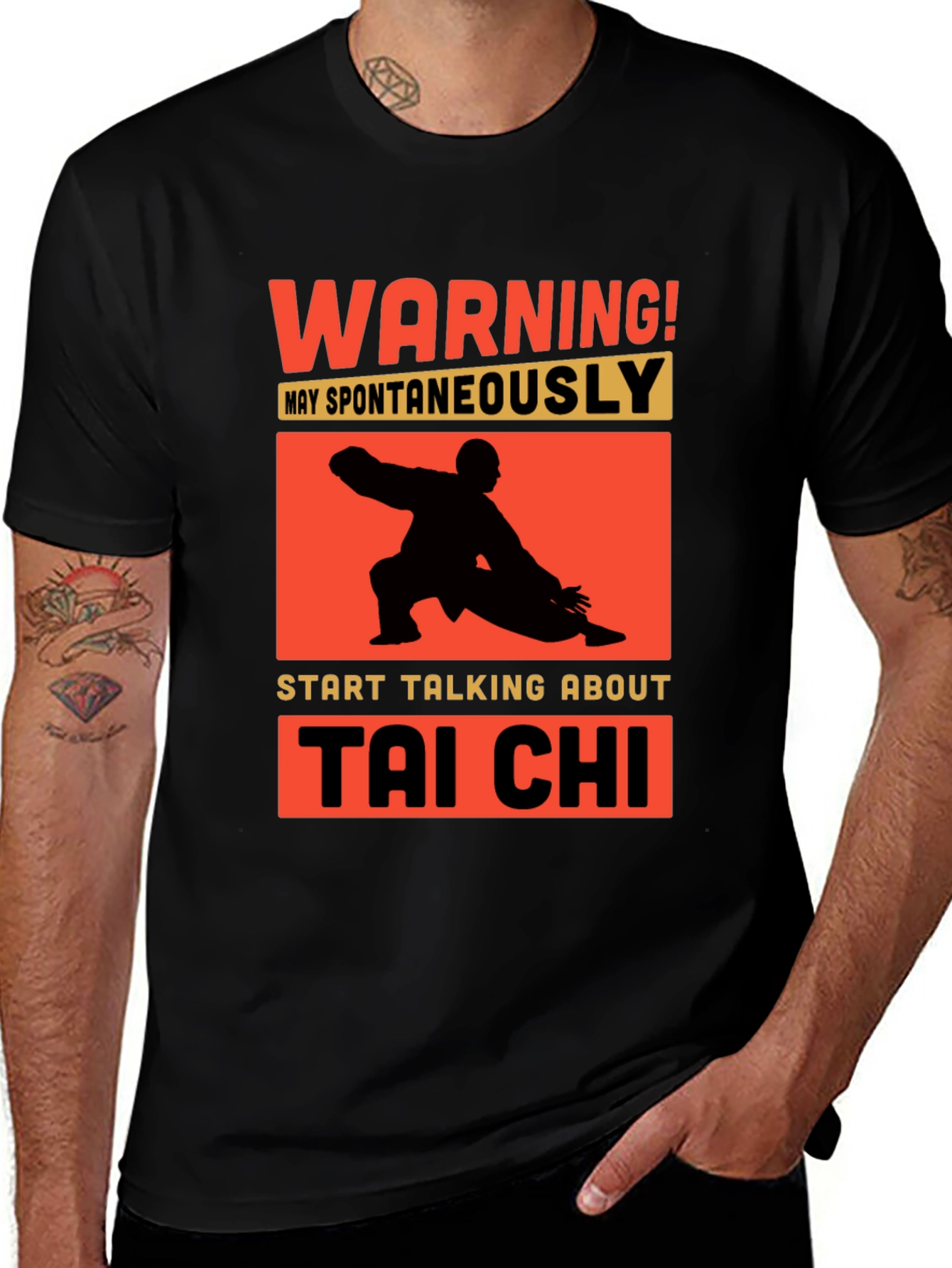 Tai Chi Warning T-Shirt - Martial Arts Humor Tee
