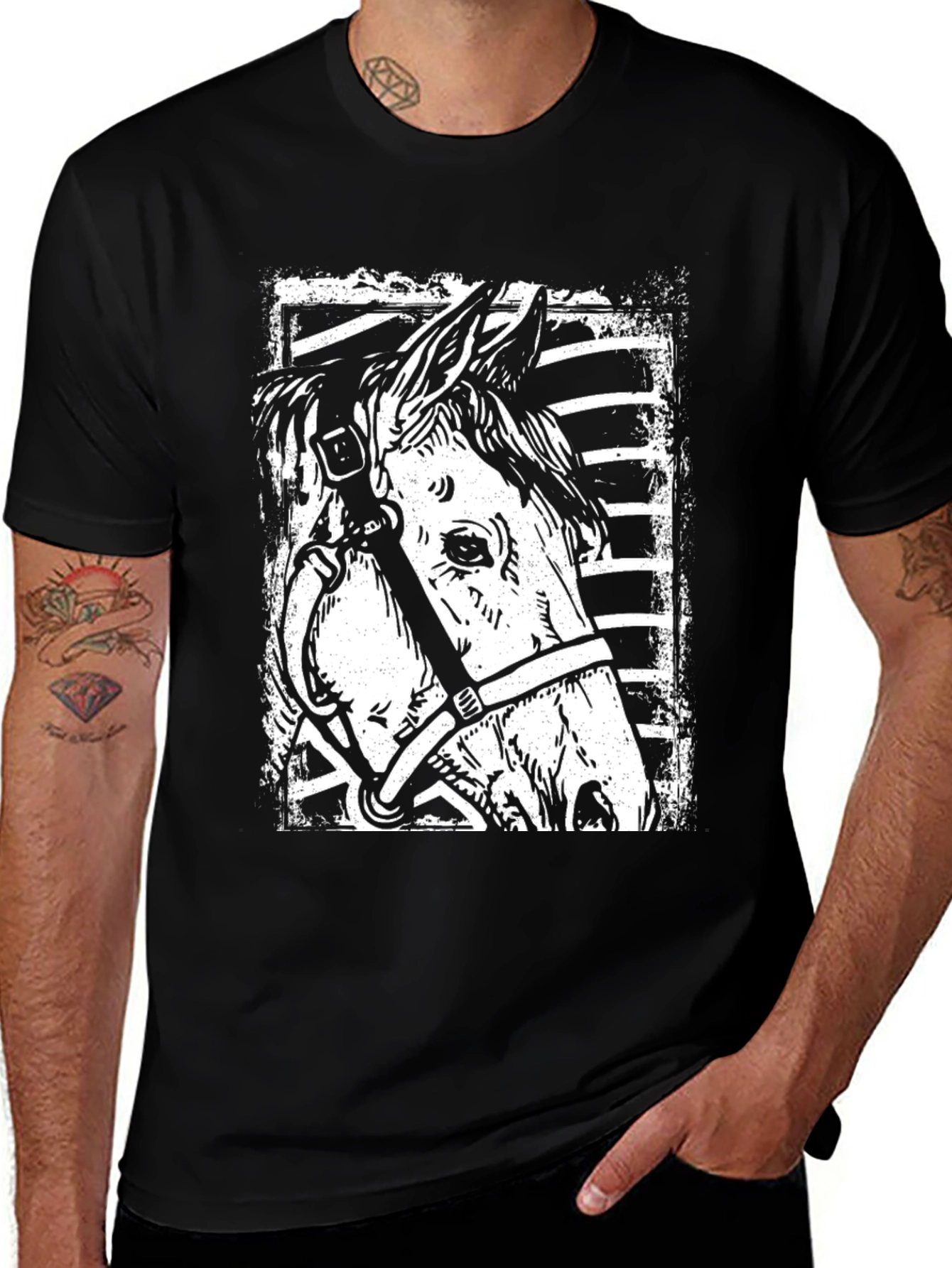 Variant 25 of Horse Graphic Tee - Equestrian Style
