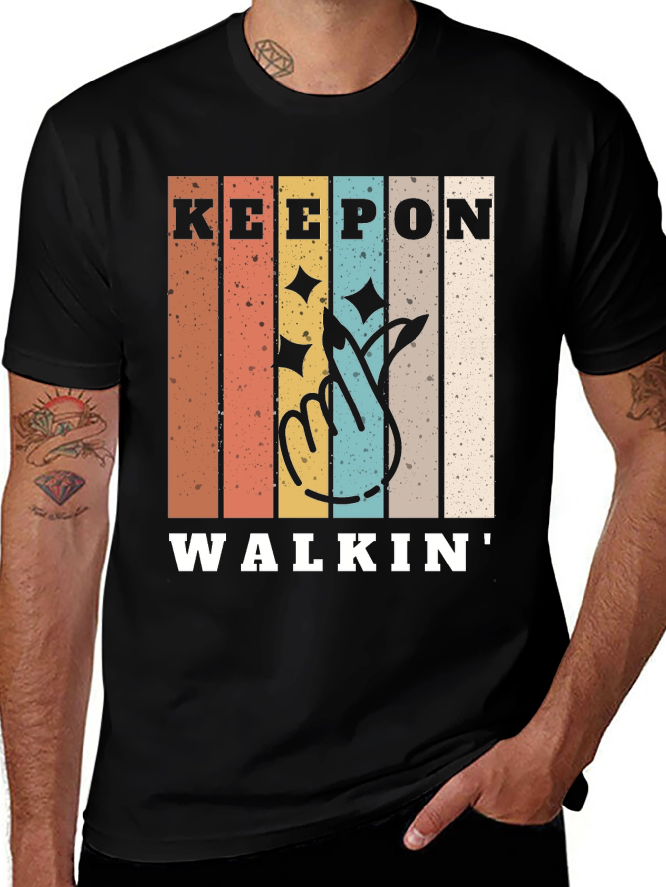 Variant 4 of Keep On Walkin' Retro Graphic Tee