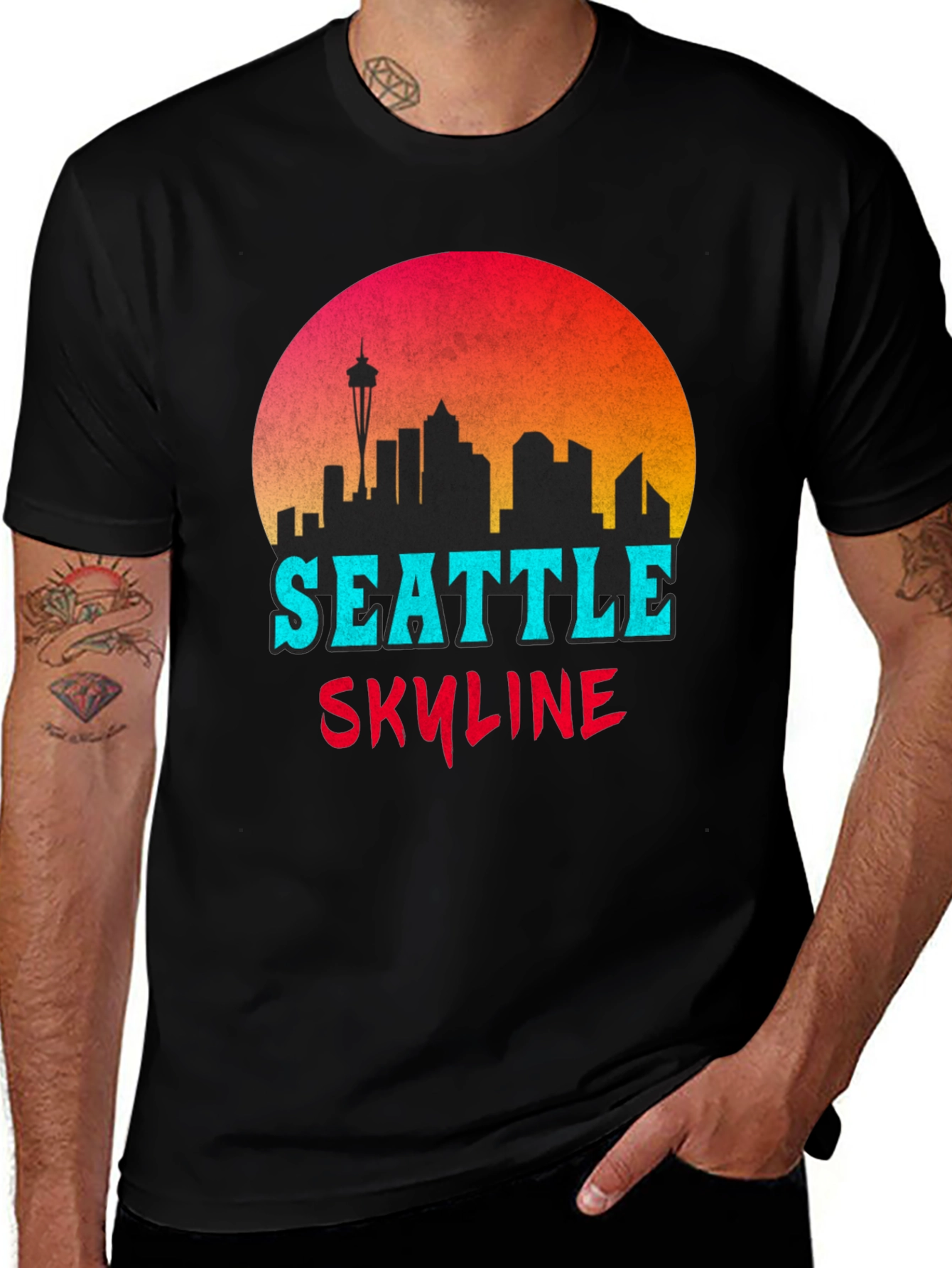 Variant 15 of Seattle Skyline Graphic T-Shirt