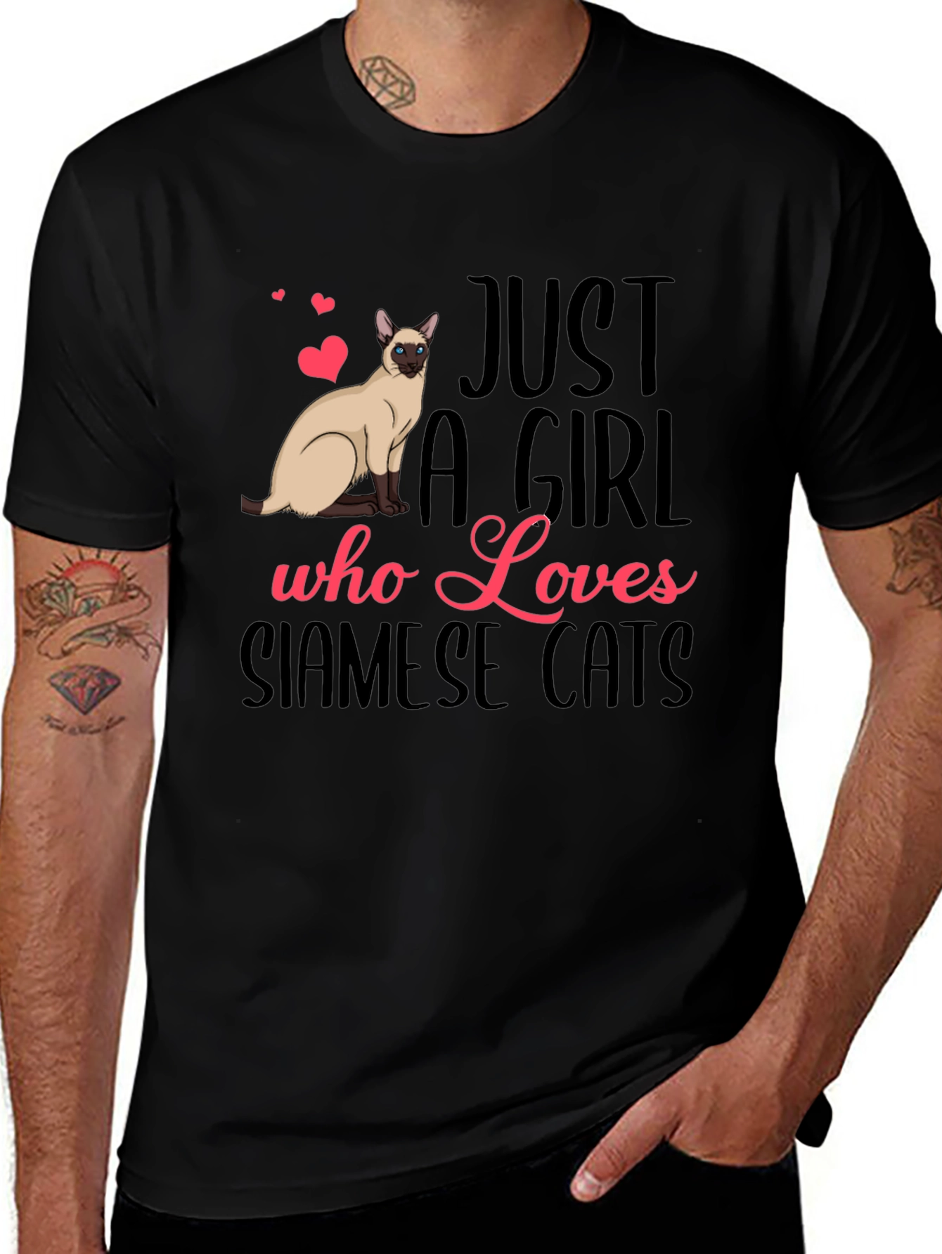 Variant 15 of Siamese Cat Lover T-Shirt - Just a Girl Who Loves Siamese Cats