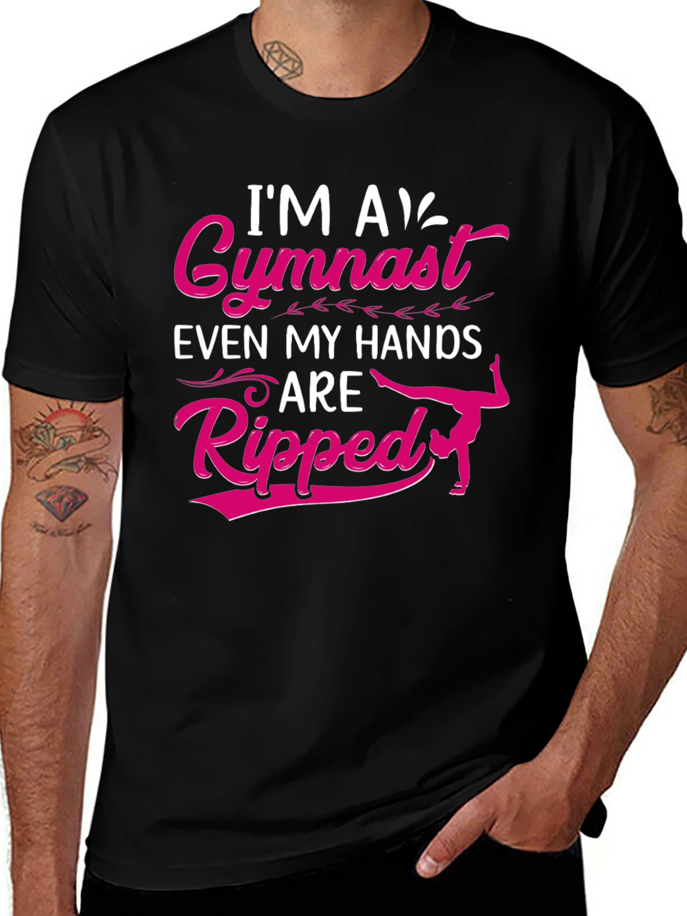 Variant 21 of I'm A Gymnast Ripped Hands T-Shirt