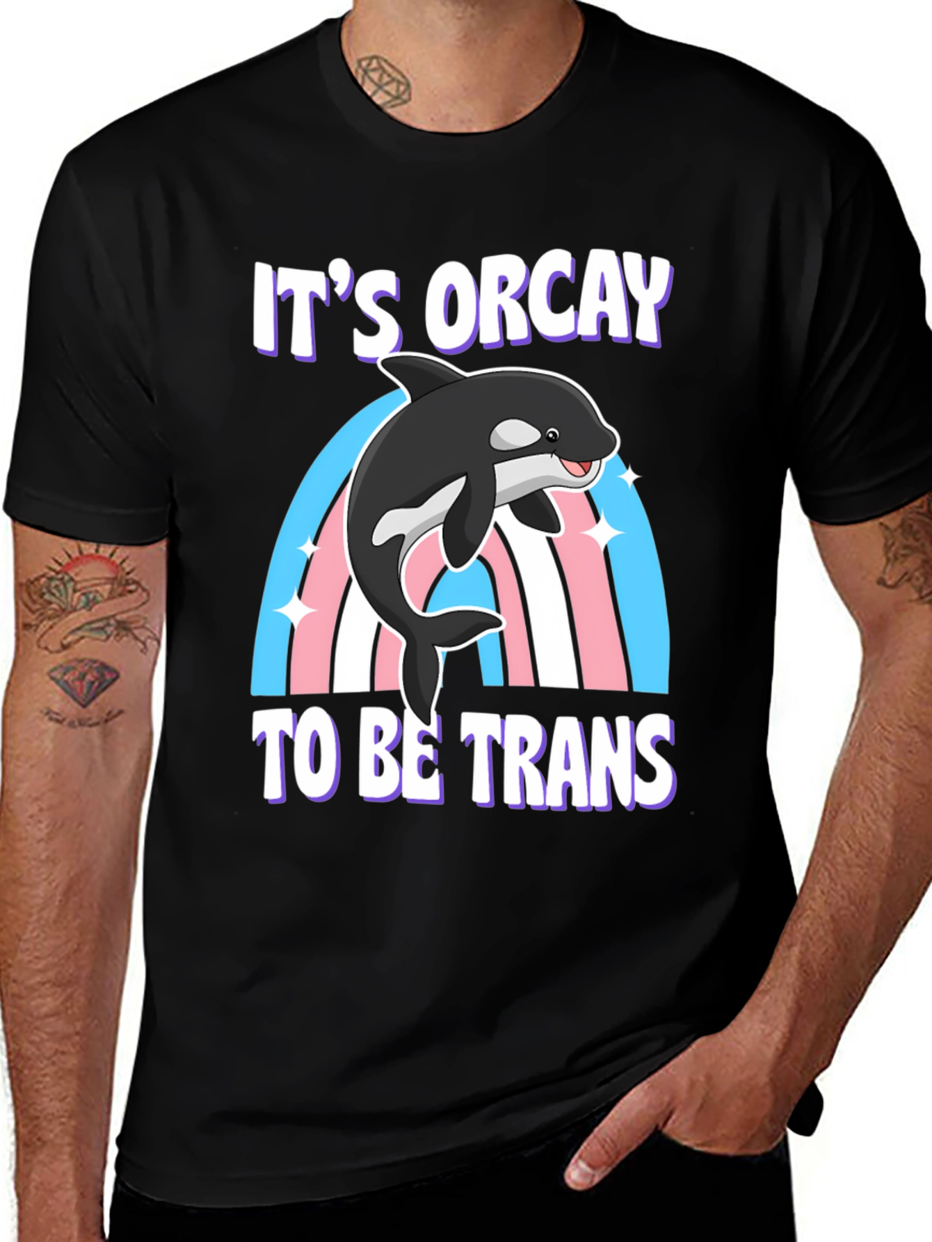Black It's Orcay To Be Trans T-Shirt main image