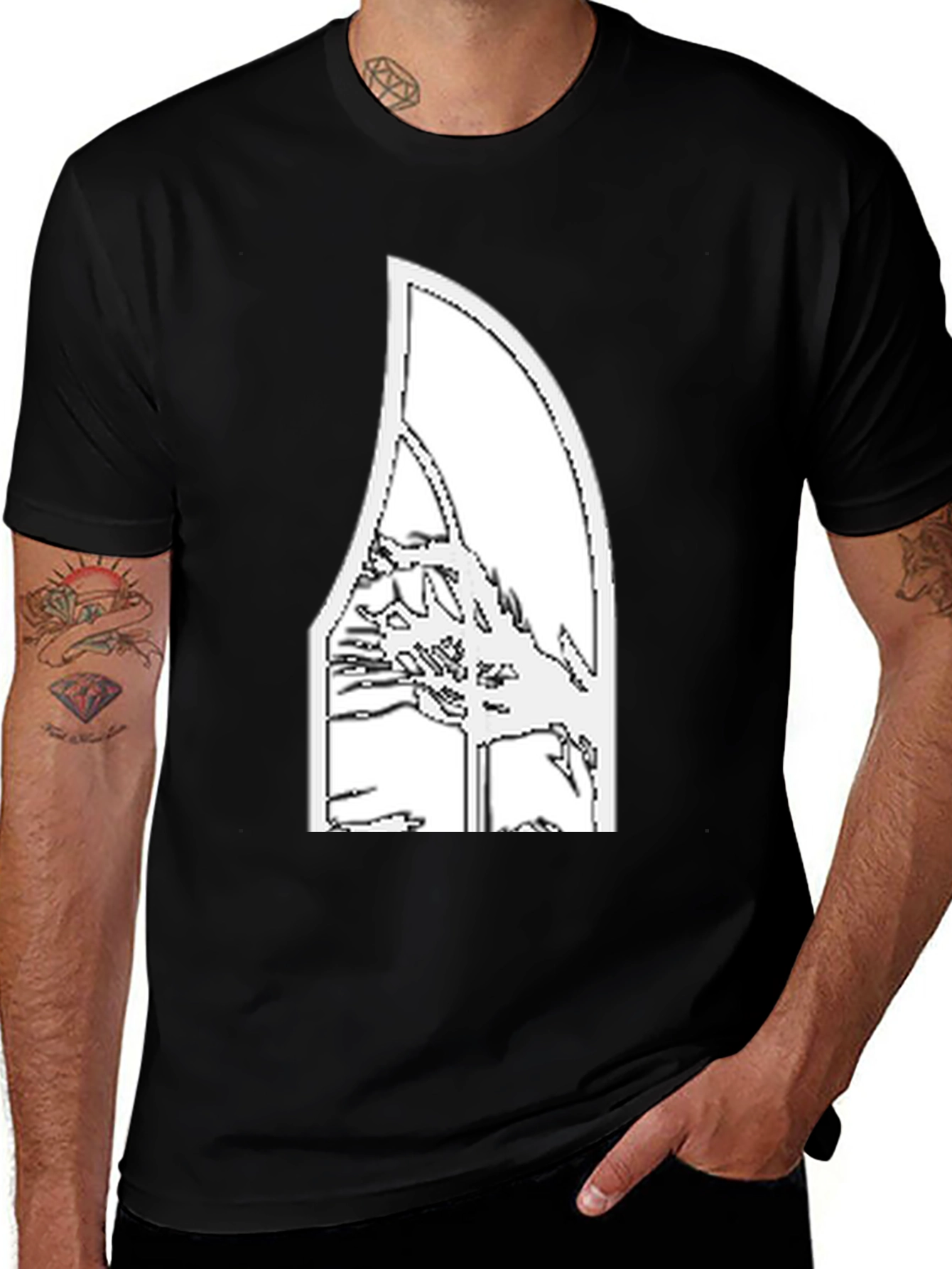 Variant 9 of Abstract Art Black T-Shirt