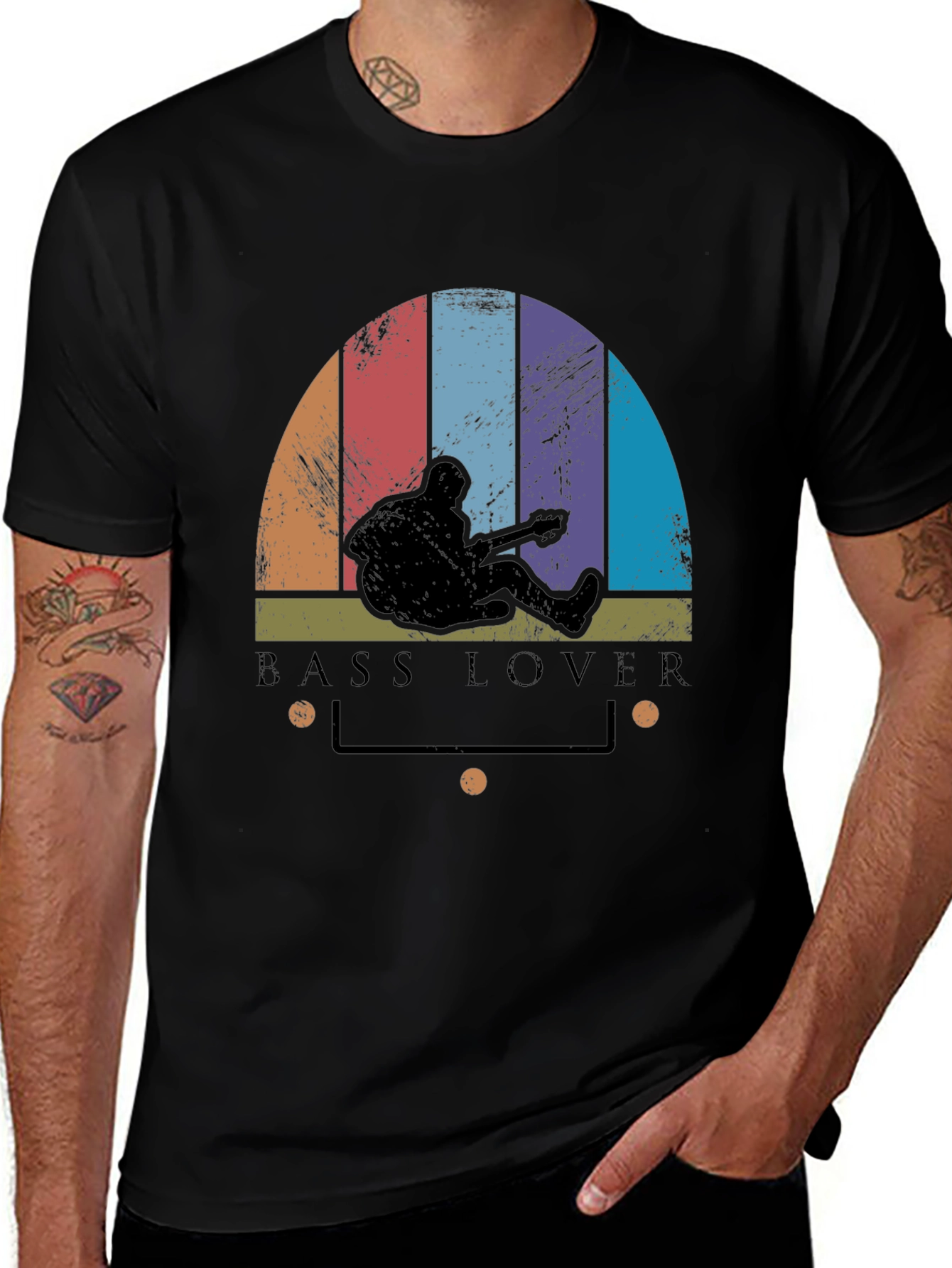 Variant 13 of Bass Lover T-Shirt - Retro Style Music Tee