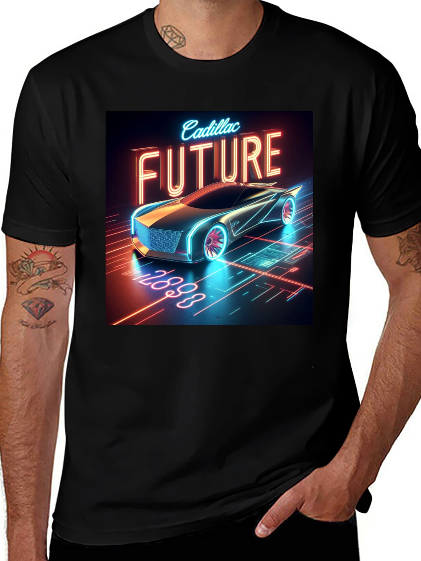 Cadillac Future T-Shirt - Black Graphic Tee