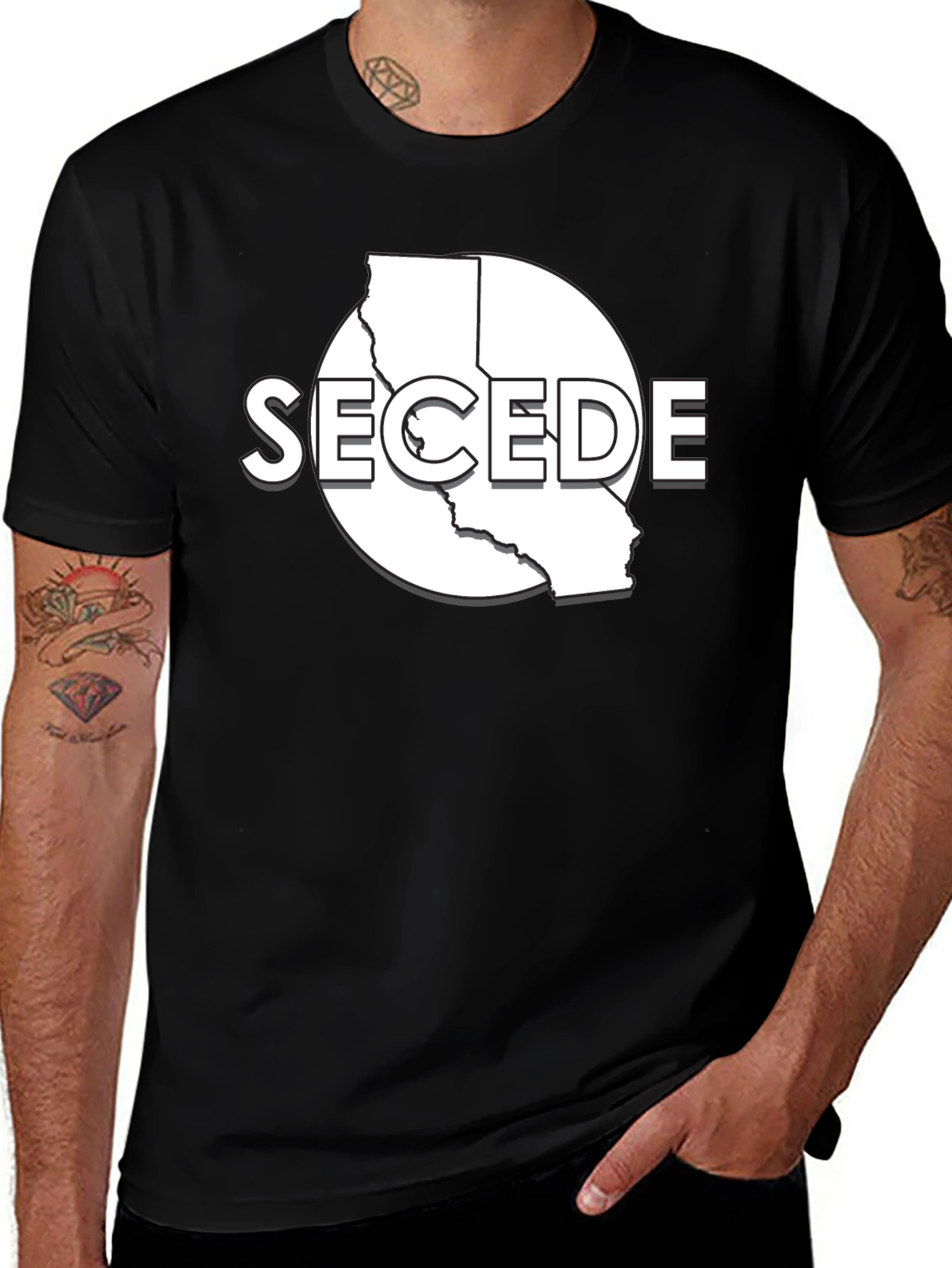 Variant 6 of Secede California Graphic T-Shirt - Black