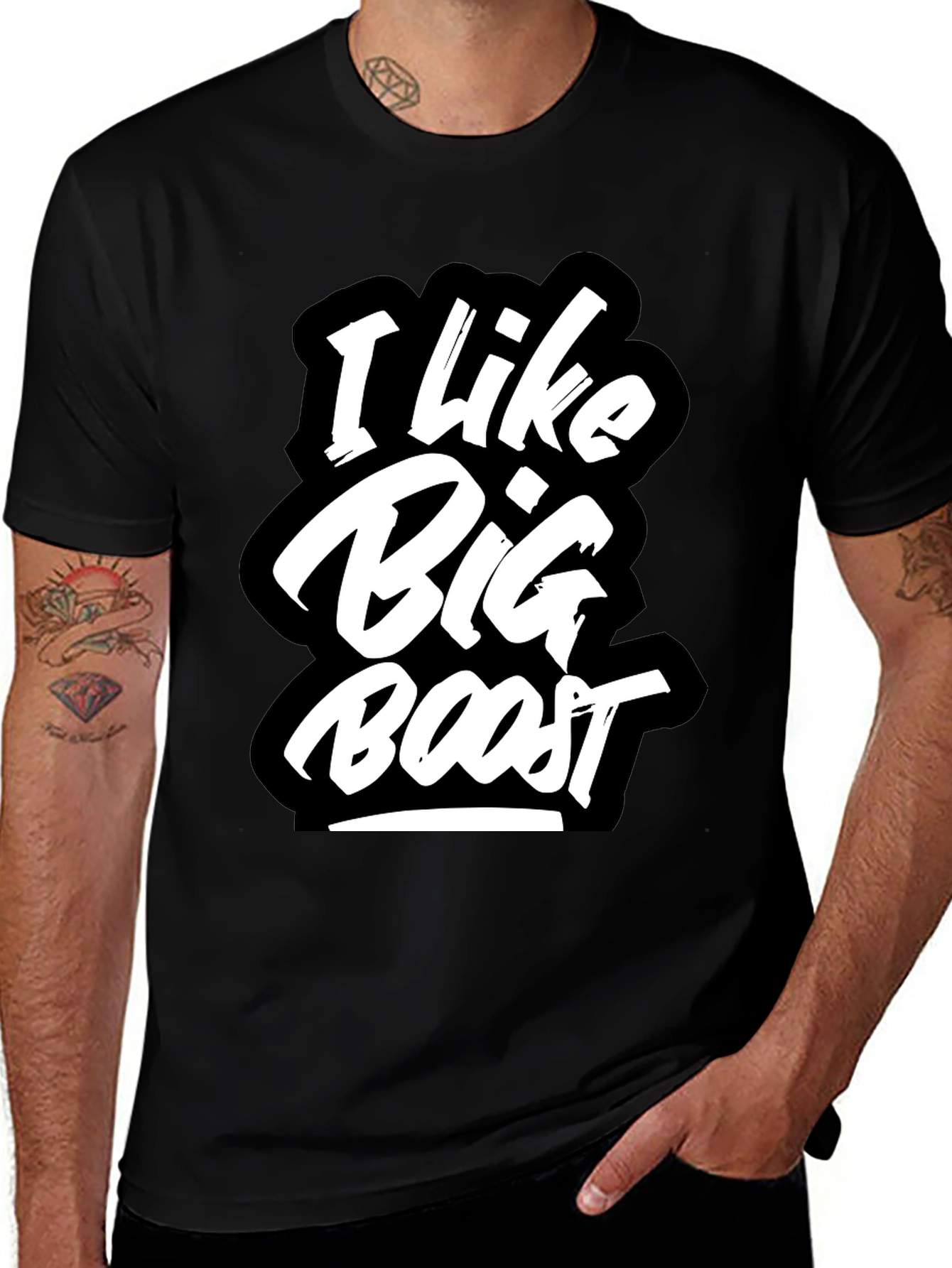 Variant 29 of I Like Big Boost T-Shirt - Black Cotton Blend