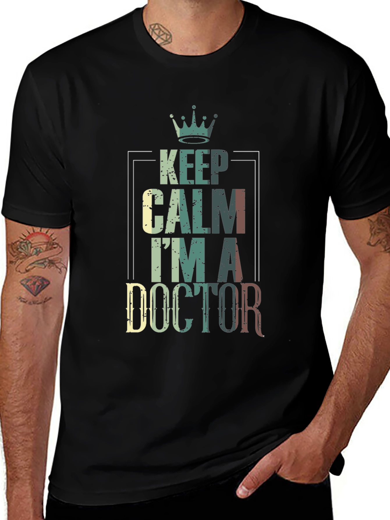 Variant 17 of Keep Calm I'm a Doctor T-Shirt - Funny Medical Tee