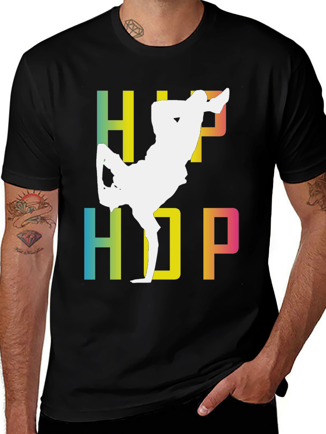 Variant 2 of Hip Hop Dancer Black T-Shirt