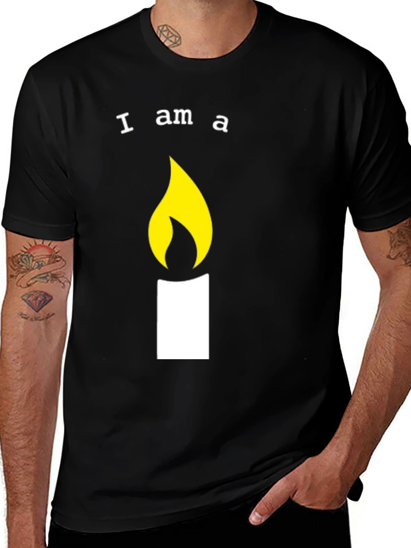 Variant 29 of I am a Candle T-Shirt - Fun Graphic Tee