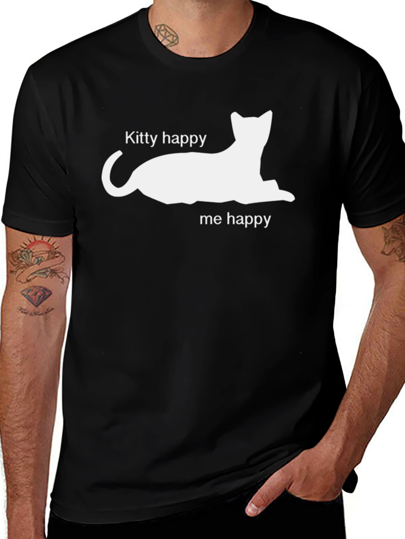 Variant 19 of Kitty Happy Me Happy Graphic Tee