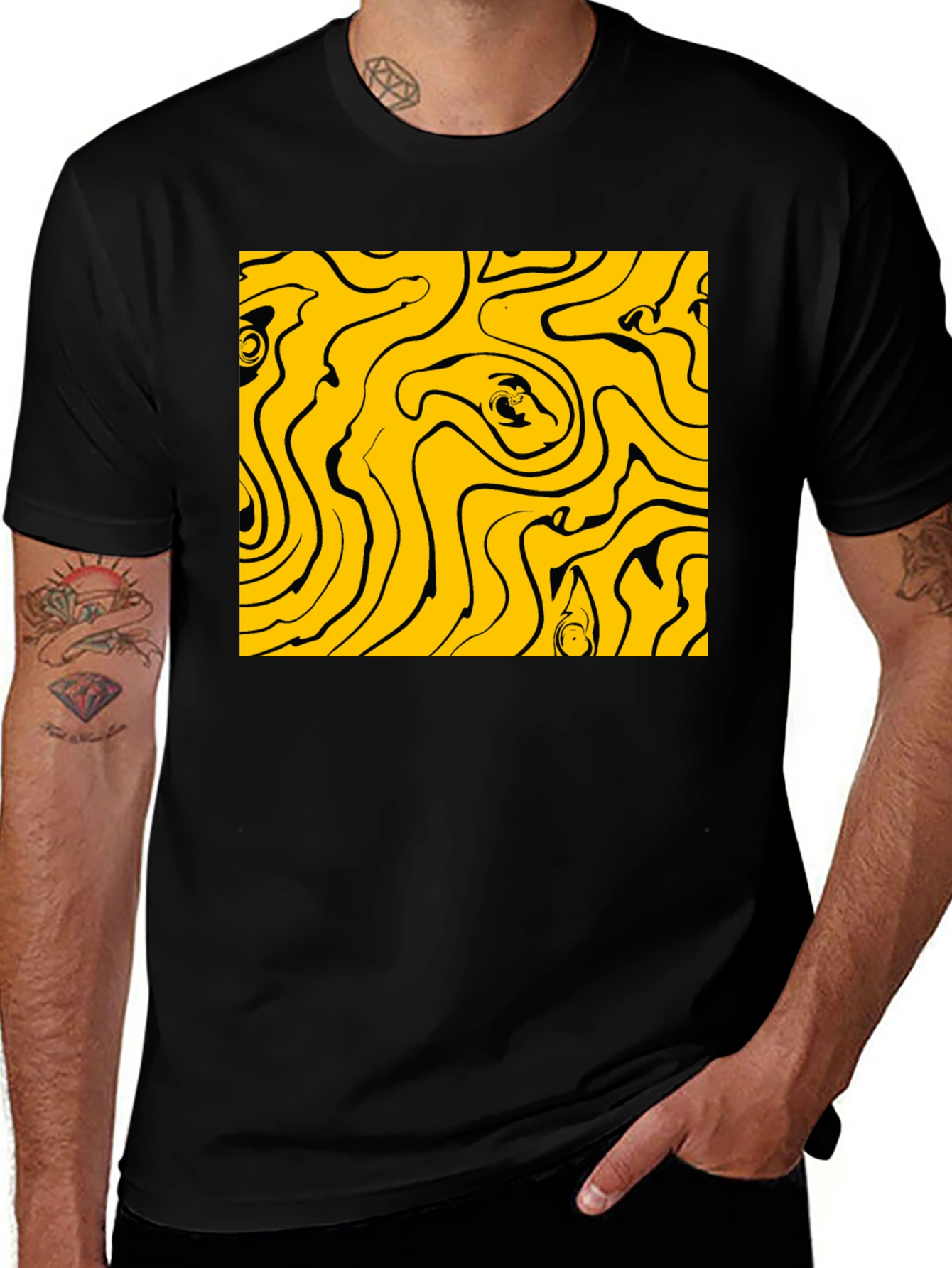 Variant 18 of Abstract Swirl Graphic Tee