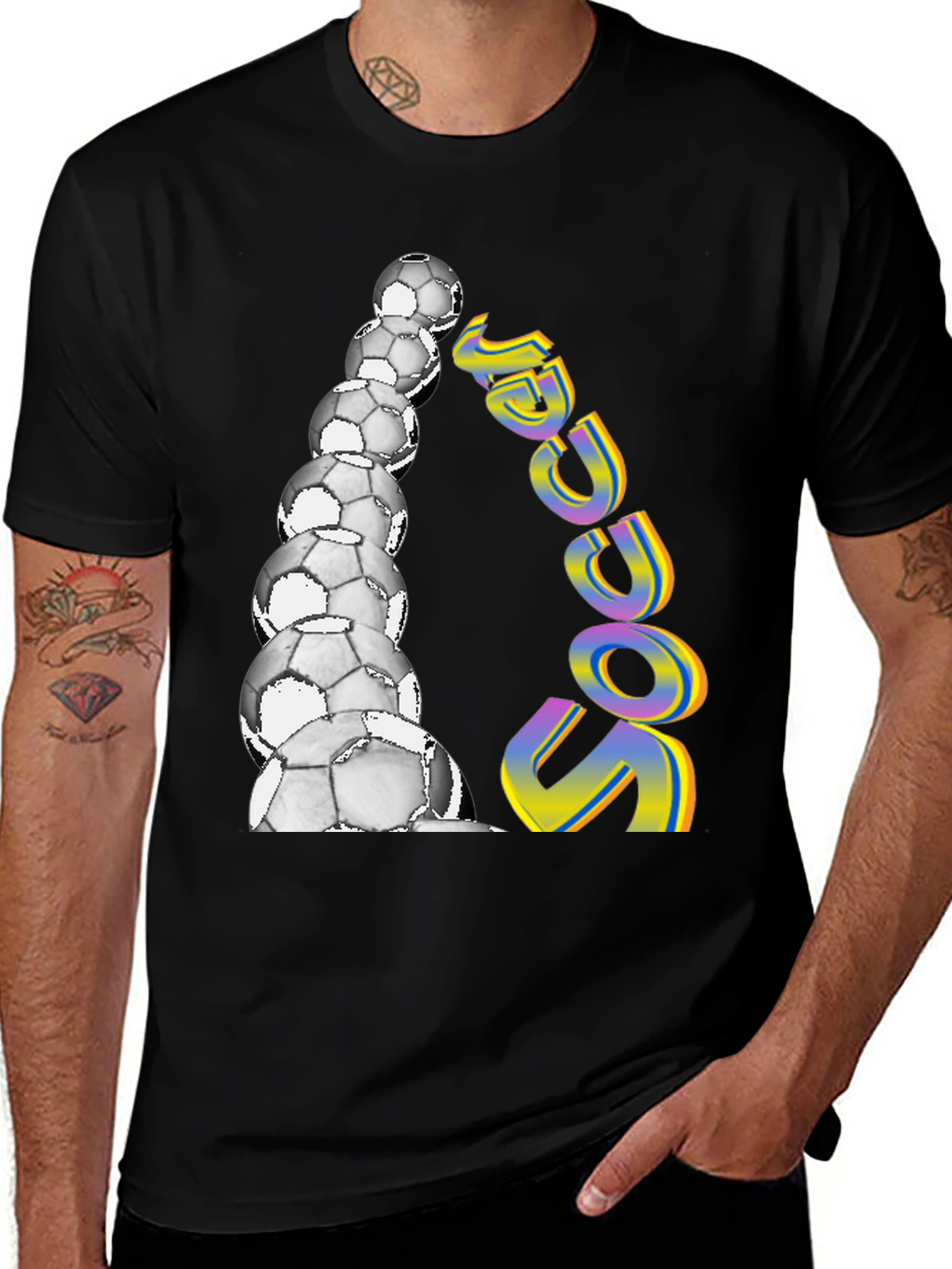 Variant 25 of Soccer Ball Stack Graphic Tee