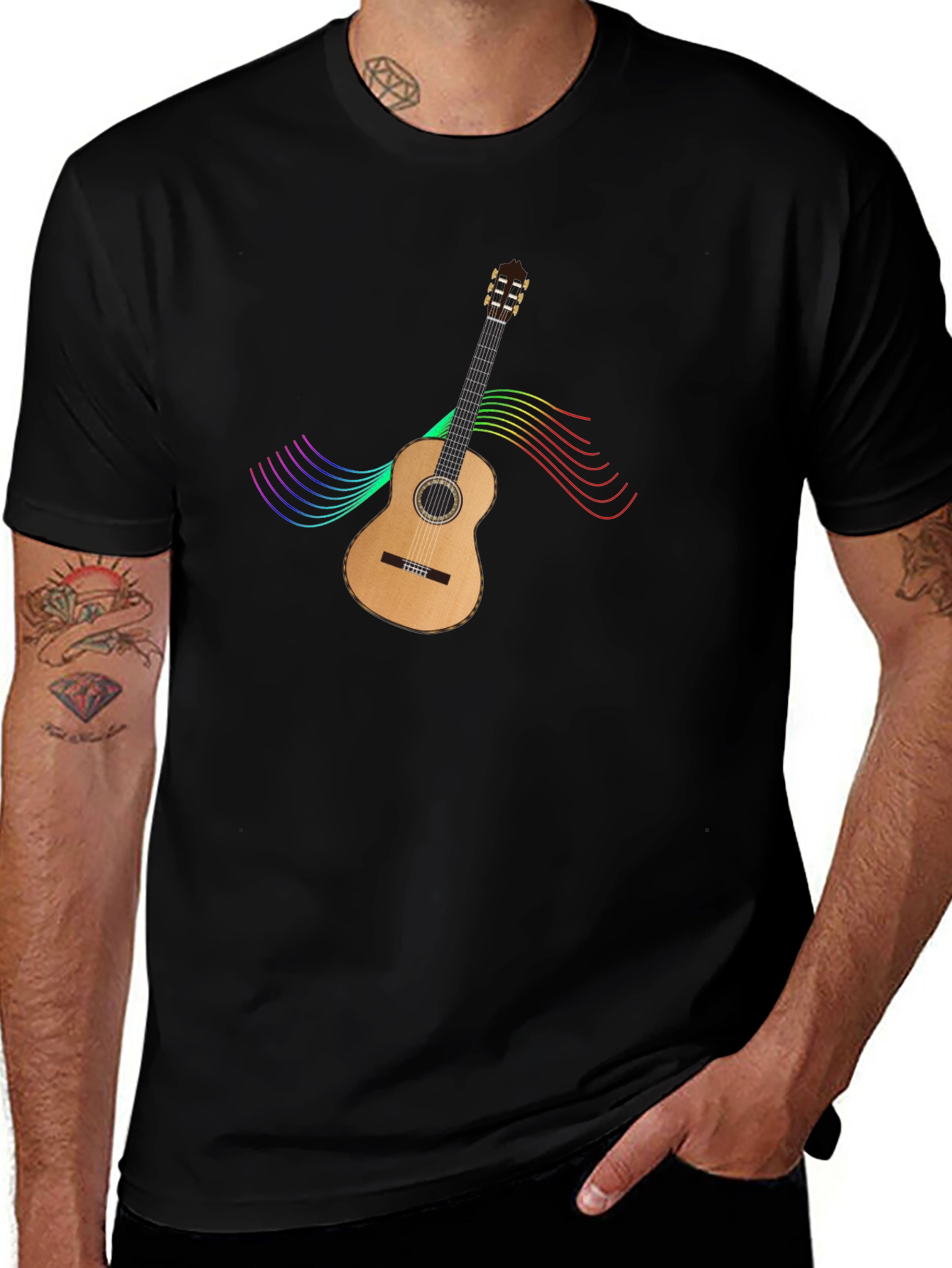 Variant 13 of Guitar Graphic Tee - Music Lover's T-Shirt