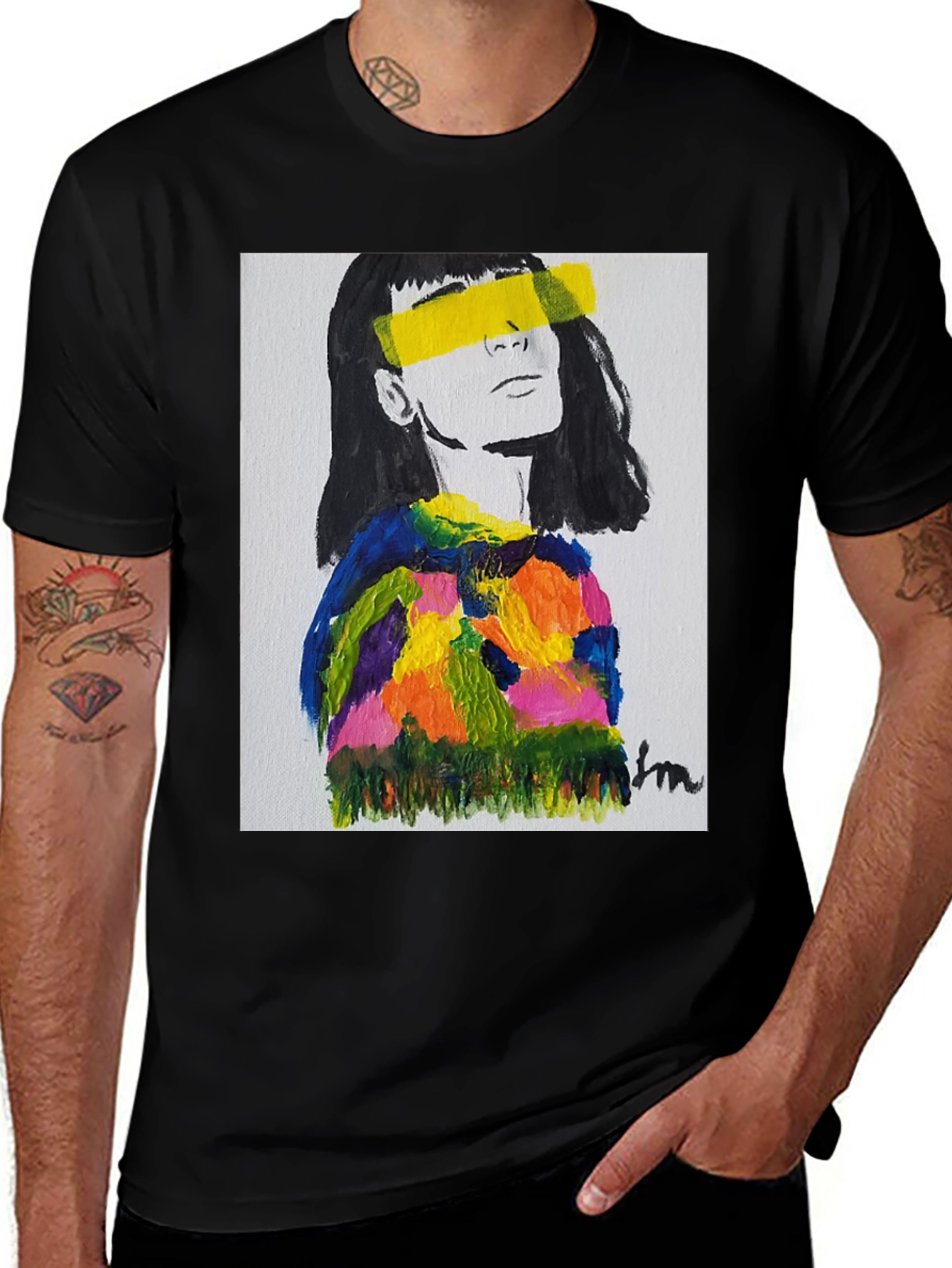 Variant 19 of Abstract Portrait Graphic Tee - Stylish & Unique!