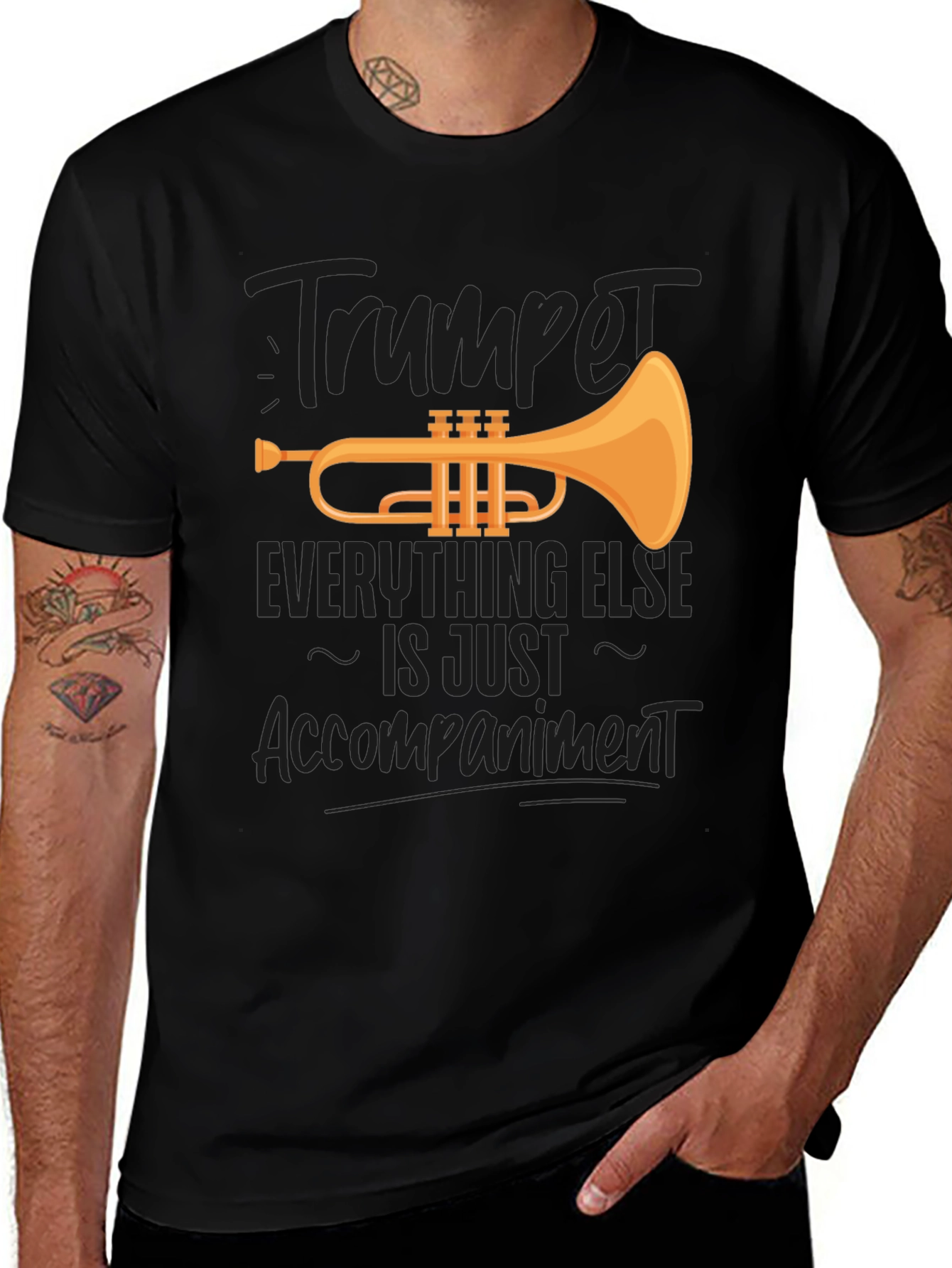 Variant 15 of Trumpet Lover T-Shirt: Music is Everything