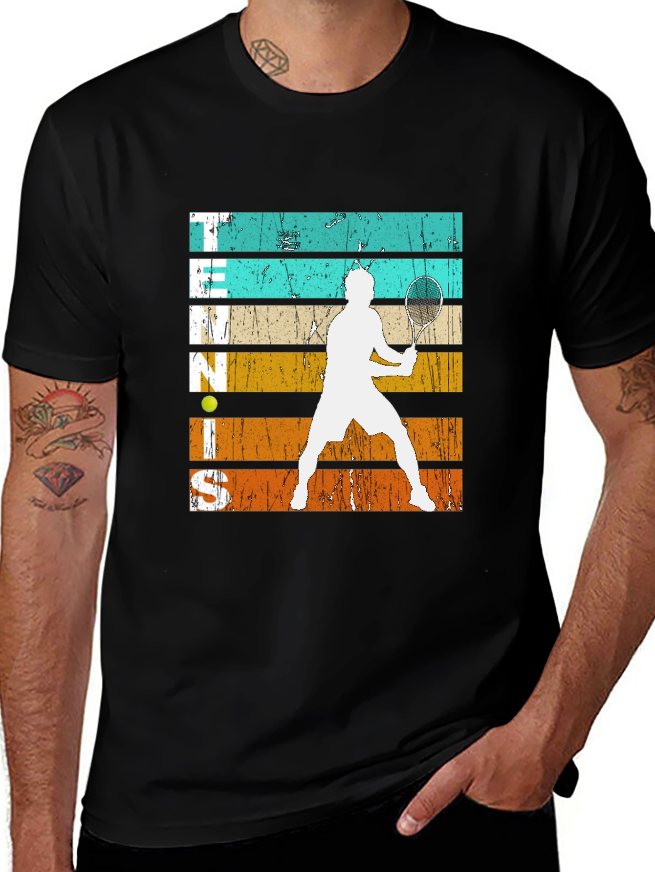 Variant 10 of Vintage Tennis Player Graphic T-Shirt