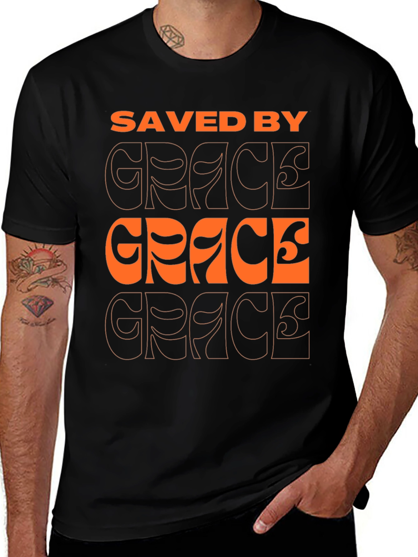 Variant 20 of Saved By Grace Graphic T-Shirt