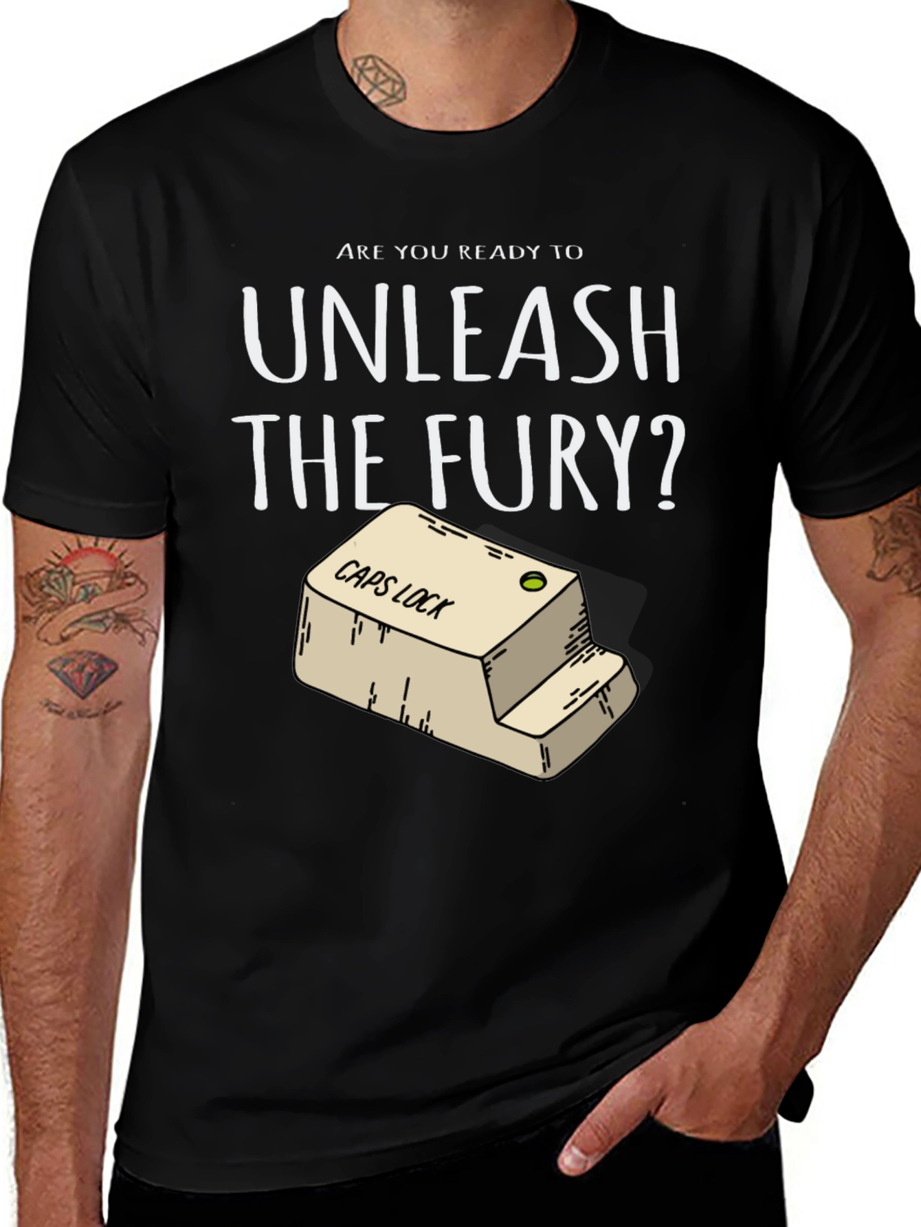 Variant 16 of Unleash The Fury CAPS LOCK T-Shirt