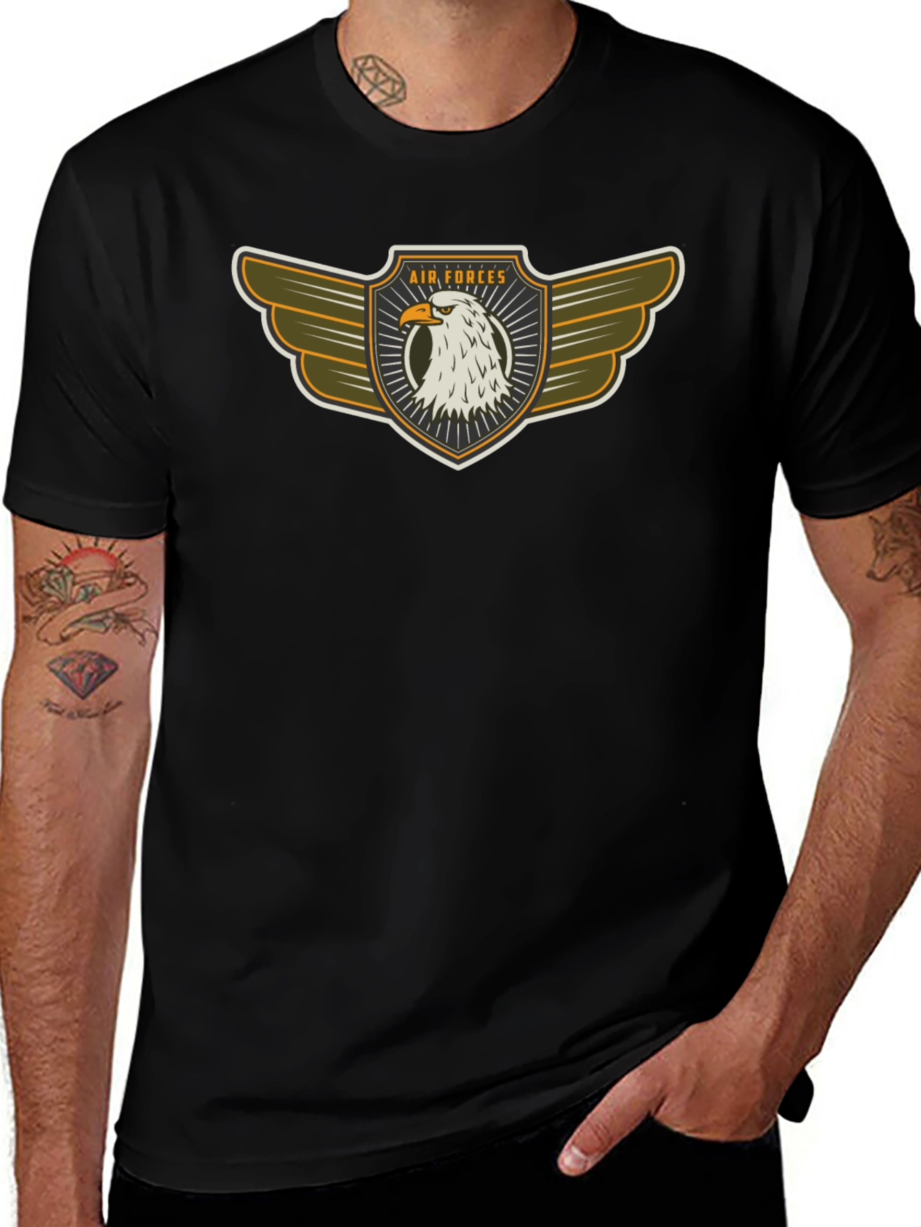 Variant 20 of Air Forces Eagle Emblem Black T-Shirt