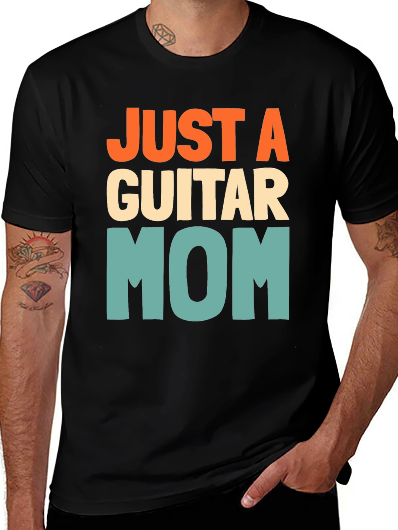 Variant 19 of Just A Guitar Mom T-Shirt - Music Lover's Tee