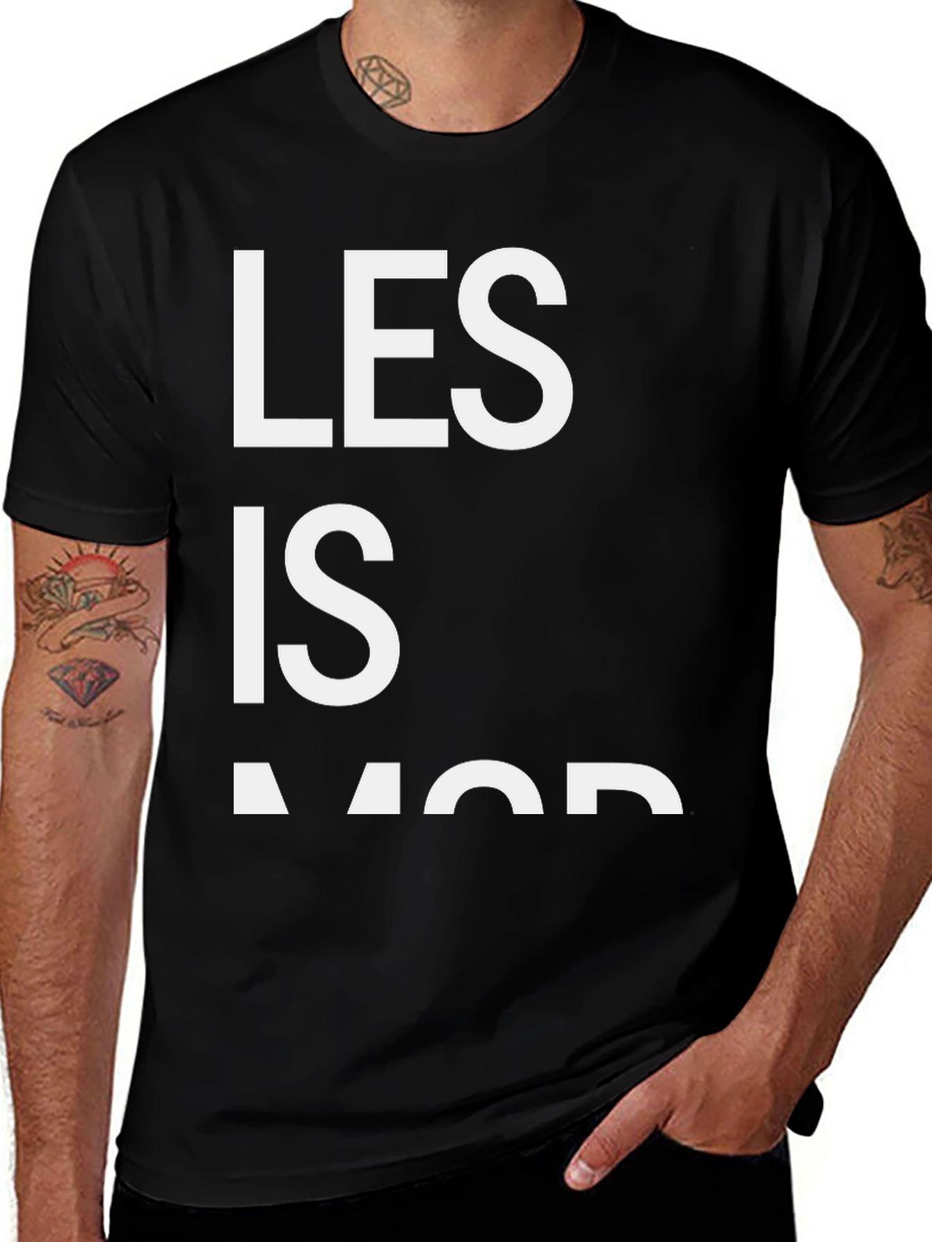 Variant 6 of Les Is More Black Graphic T-Shirt