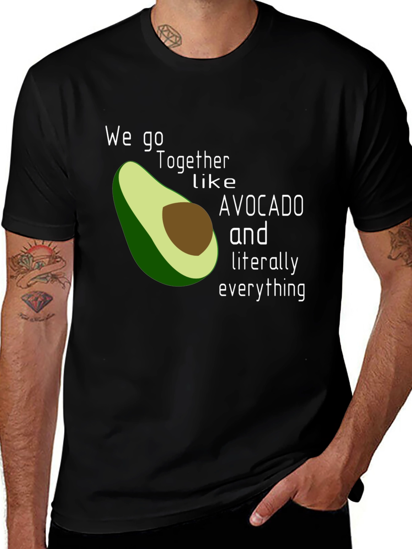 Variant 7 of Avocado Love T-Shirt - We Go Together Like Avocado & Everything