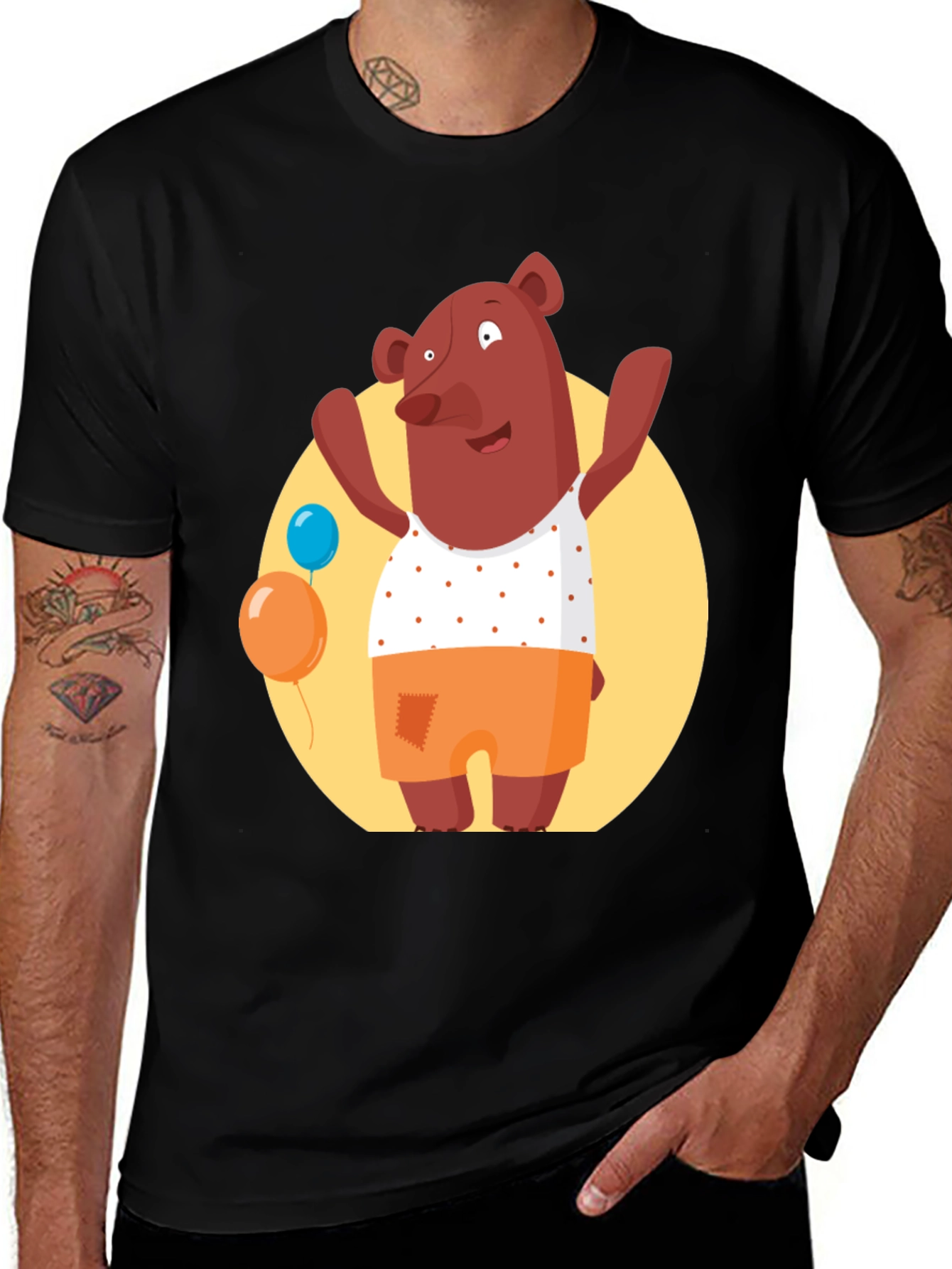 Variant 6 of Cartoon Bear Graphic T-Shirt