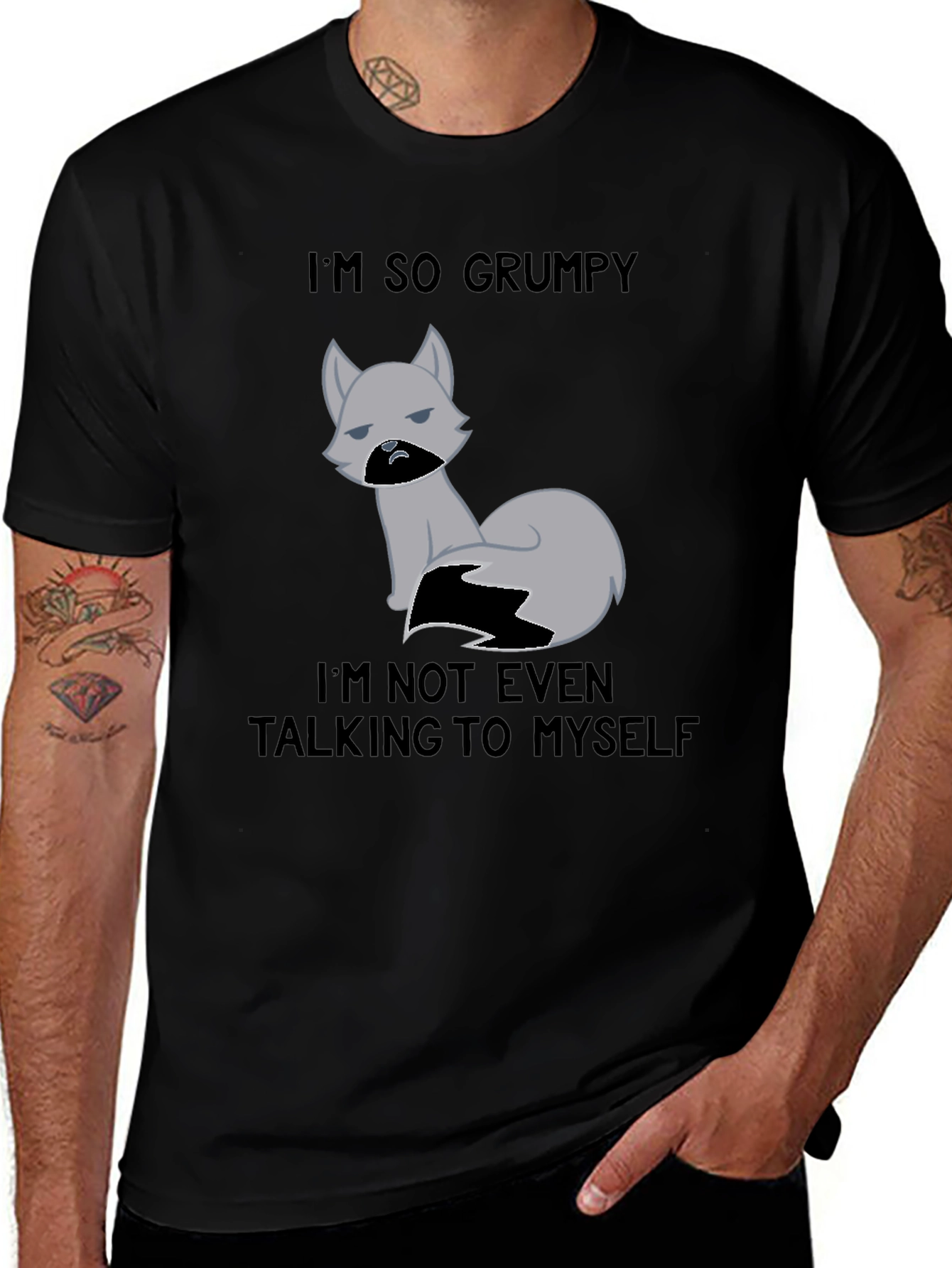Variant 4 of Grumpy Fox Graphic Tee - Sarcastic Humor T-Shirt