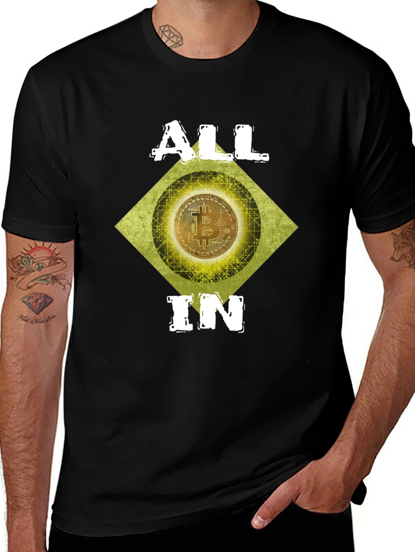 Bitcoin Crypto ALL IN Graphic Tee