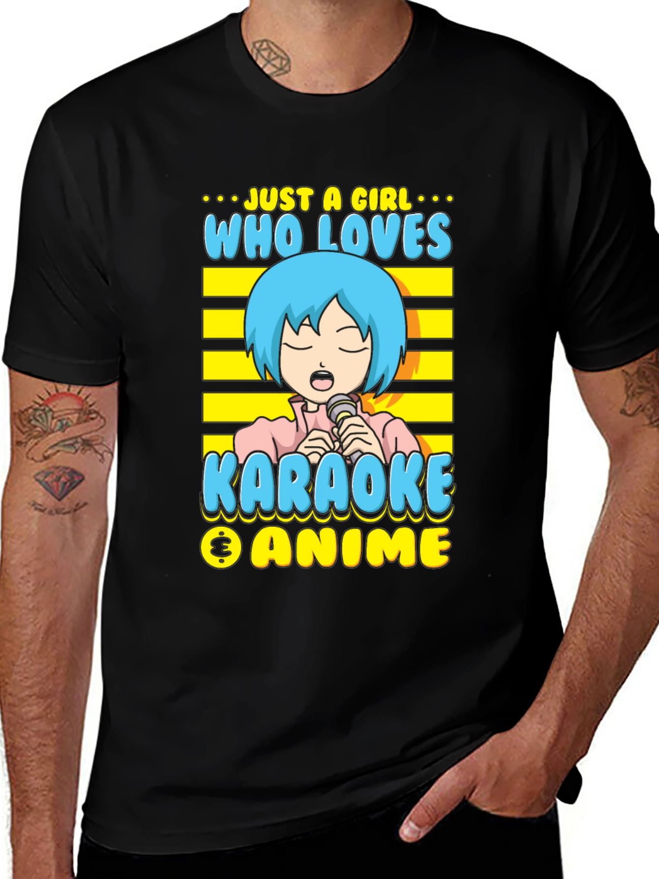 Variant 28 of Karaoke Anime Girl T-Shirt