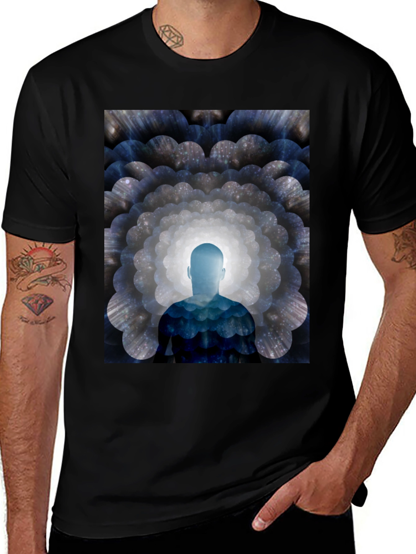 Variant 14 of Meditative Man Graphic T-Shirt