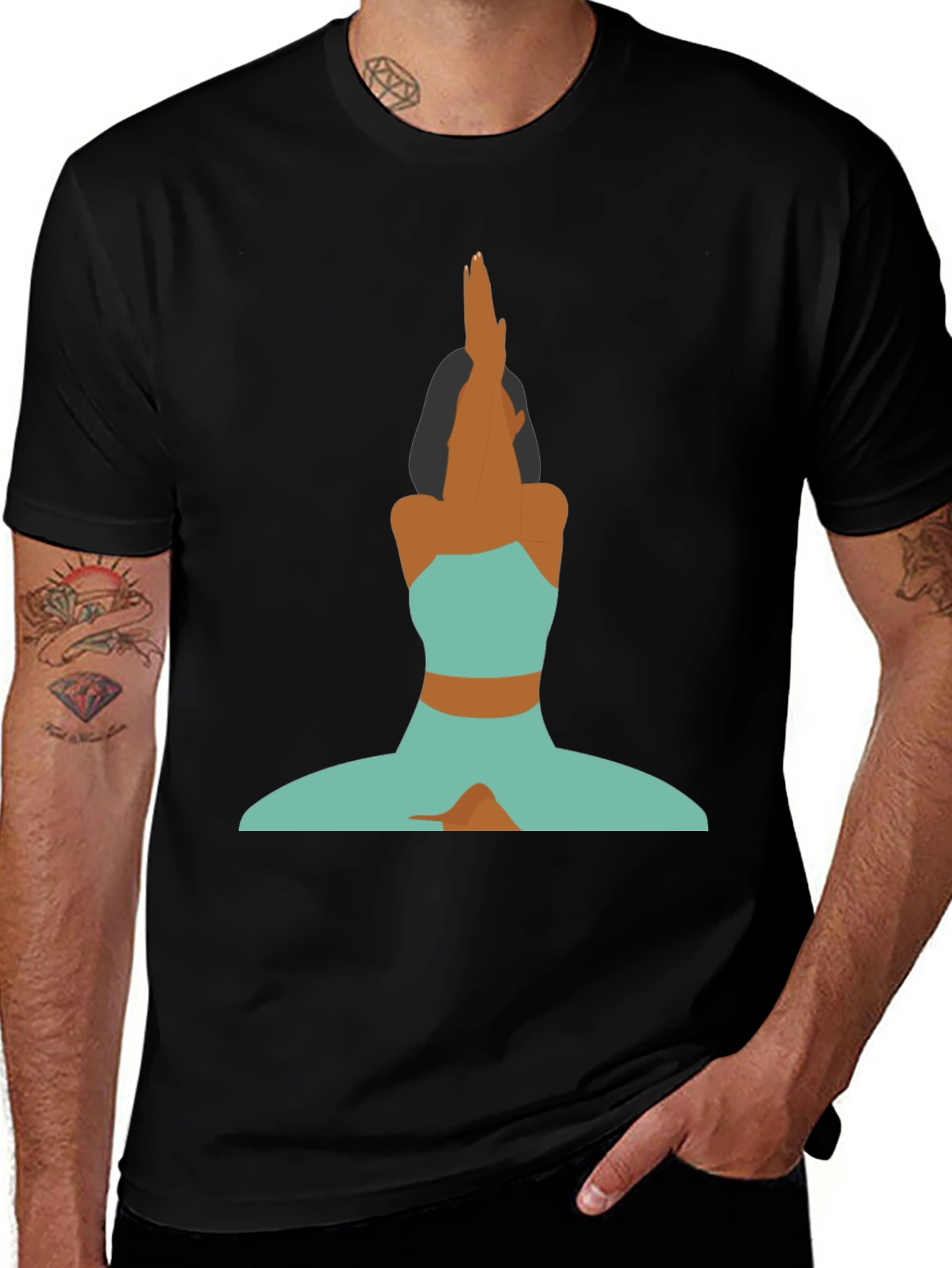 Variant 29 of Yoga Pose Graphic Tee - Stylish Comfort
