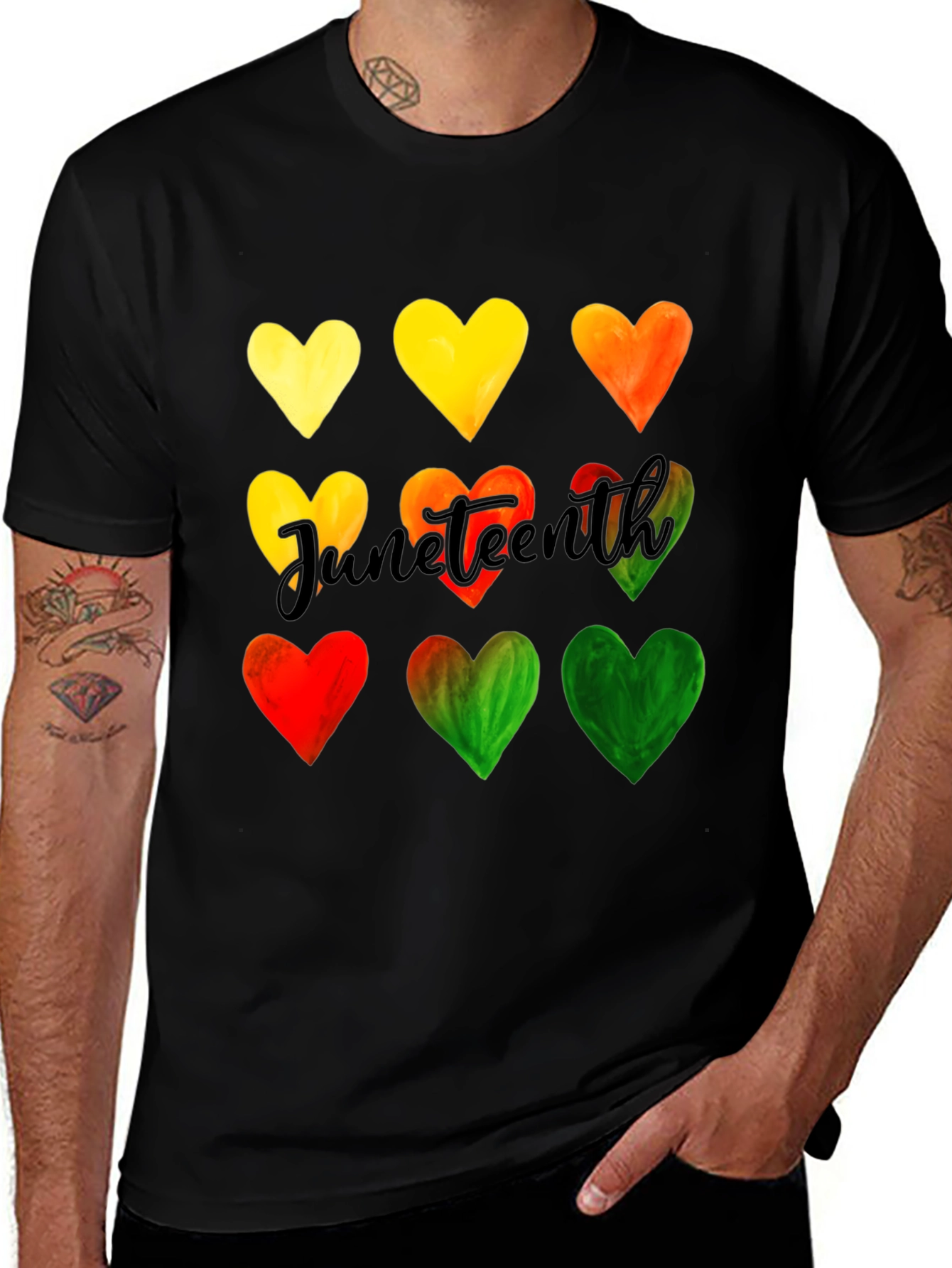 Variant 7 of Juneteenth Heart T-Shirt - Celebrate Freedom